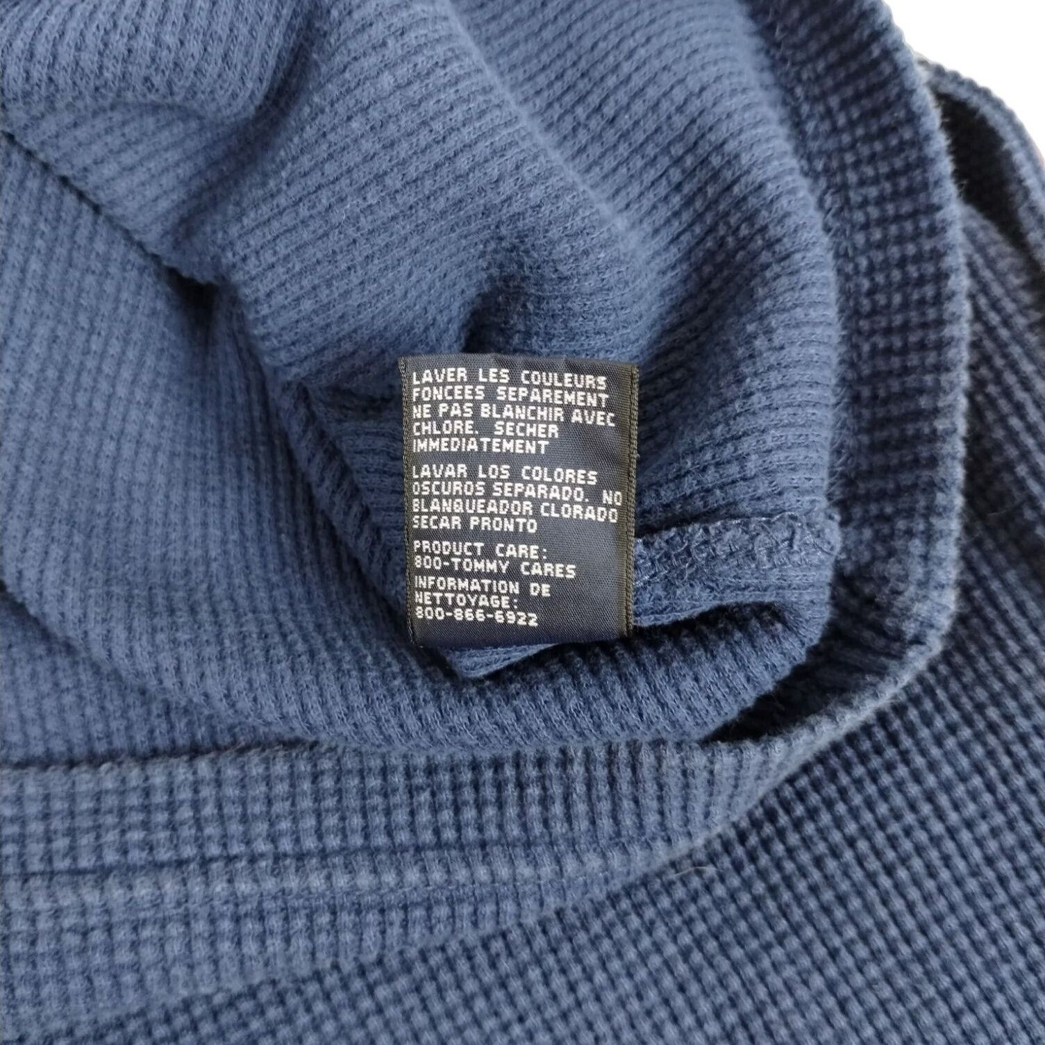 Tommy Jeans Vintage Tommy Jeans Mens Large Waffle Knit Henley T-shirt Te Size US L / EU 52-54 / 3 - 13 Thumbnail