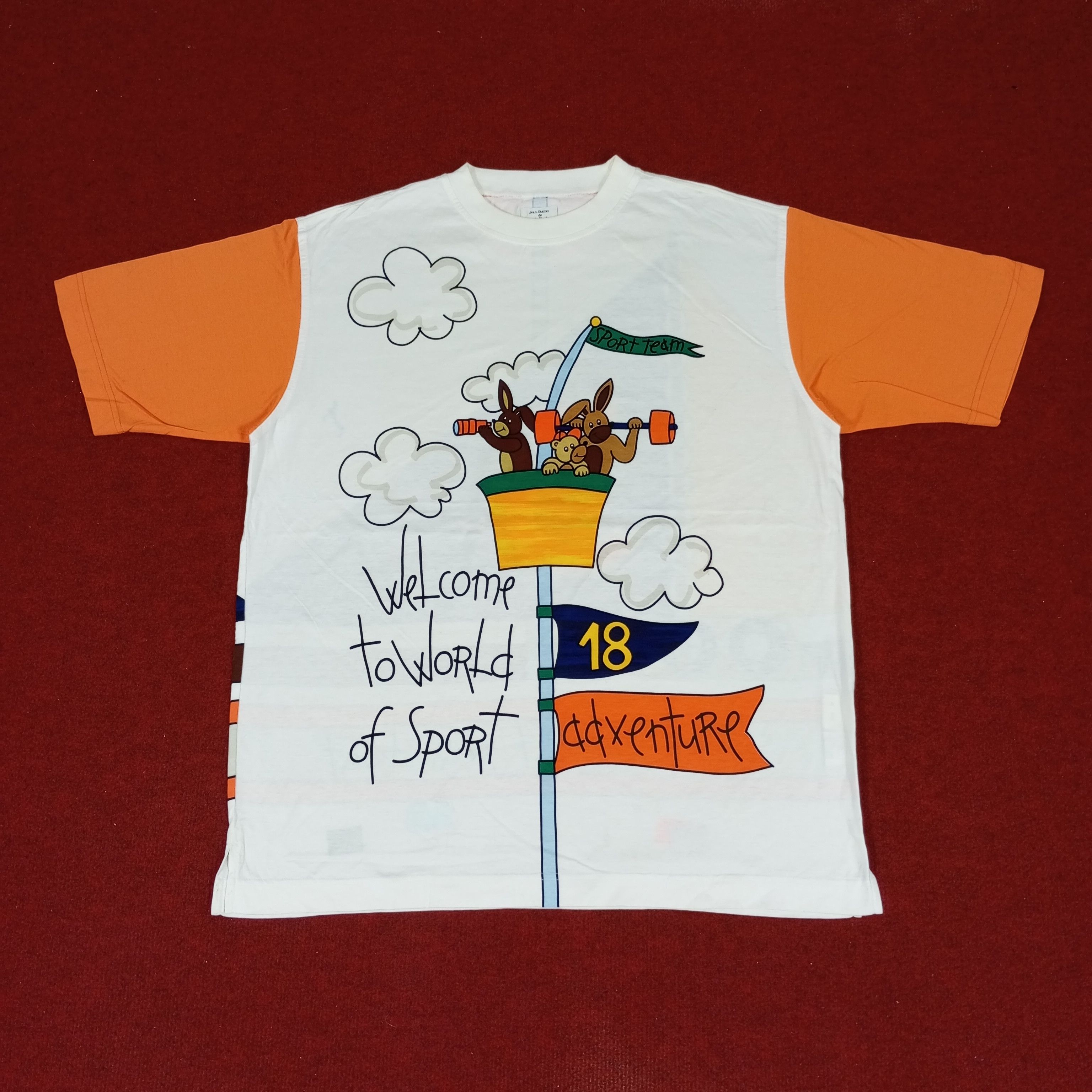 Jean Charles De Castelbajac × Vintage Jean Charles De Castelbajac Cartoon Style Design Tshirt Size US XL / EU 56 / 4 - 1 Thumbnail