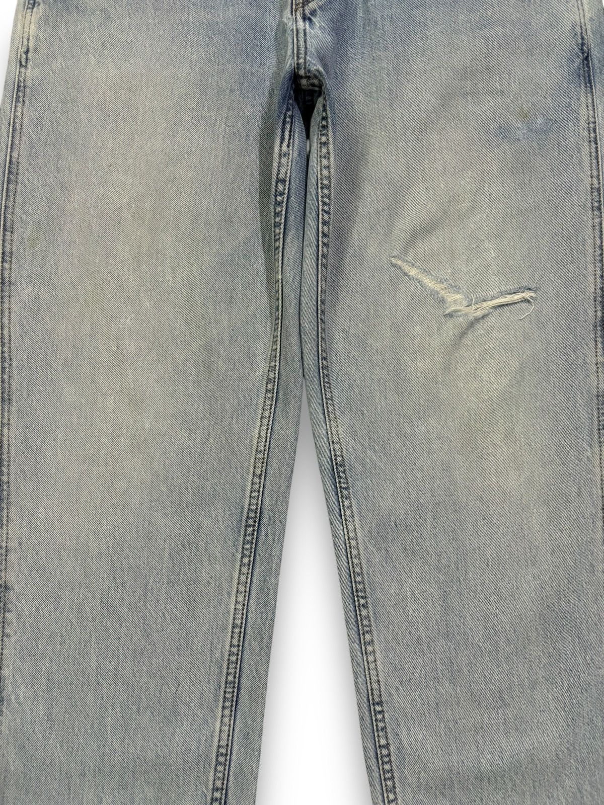 Lemaire × Uniqlo Vintage Lemaire x Uniqlo Baggy Tapered Distressed Jeans Size US 34 / EU 50 - 6 Thumbnail