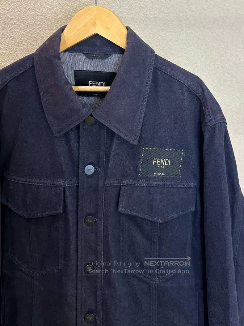 Fendi Fendi Logo Workwear Jacket Denim Outerwear Size US M / EU 48-50 / 2 - 3 Thumbnail