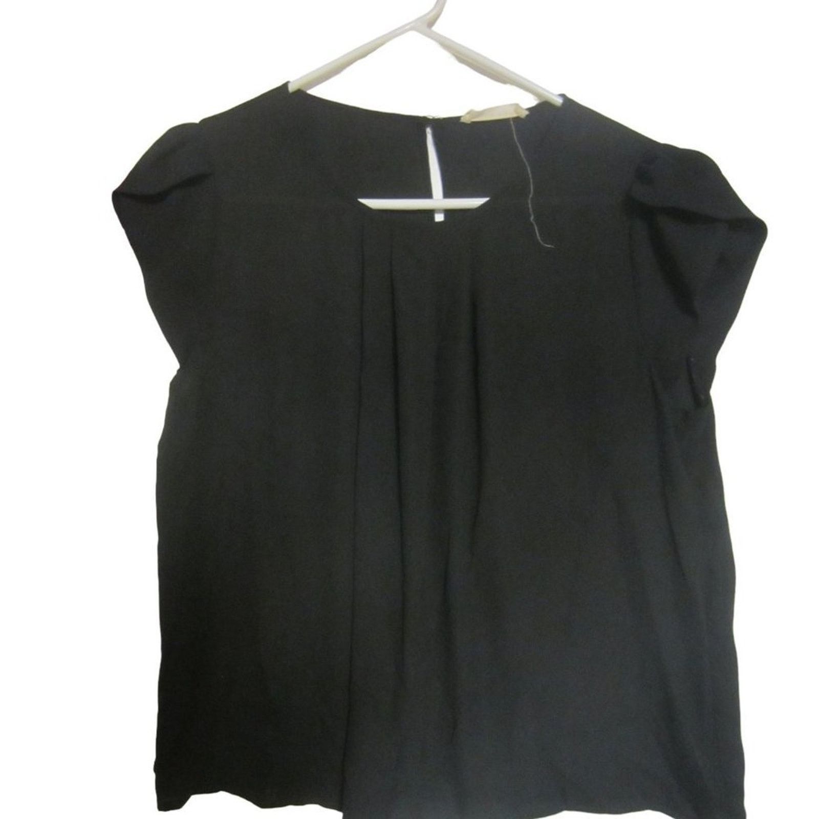 Other Lucid-Pink Black Pleated Short Sleeve Blouse Women’s M Size M / US 6-8 / IT 42-44 - 2 Thumbnail
