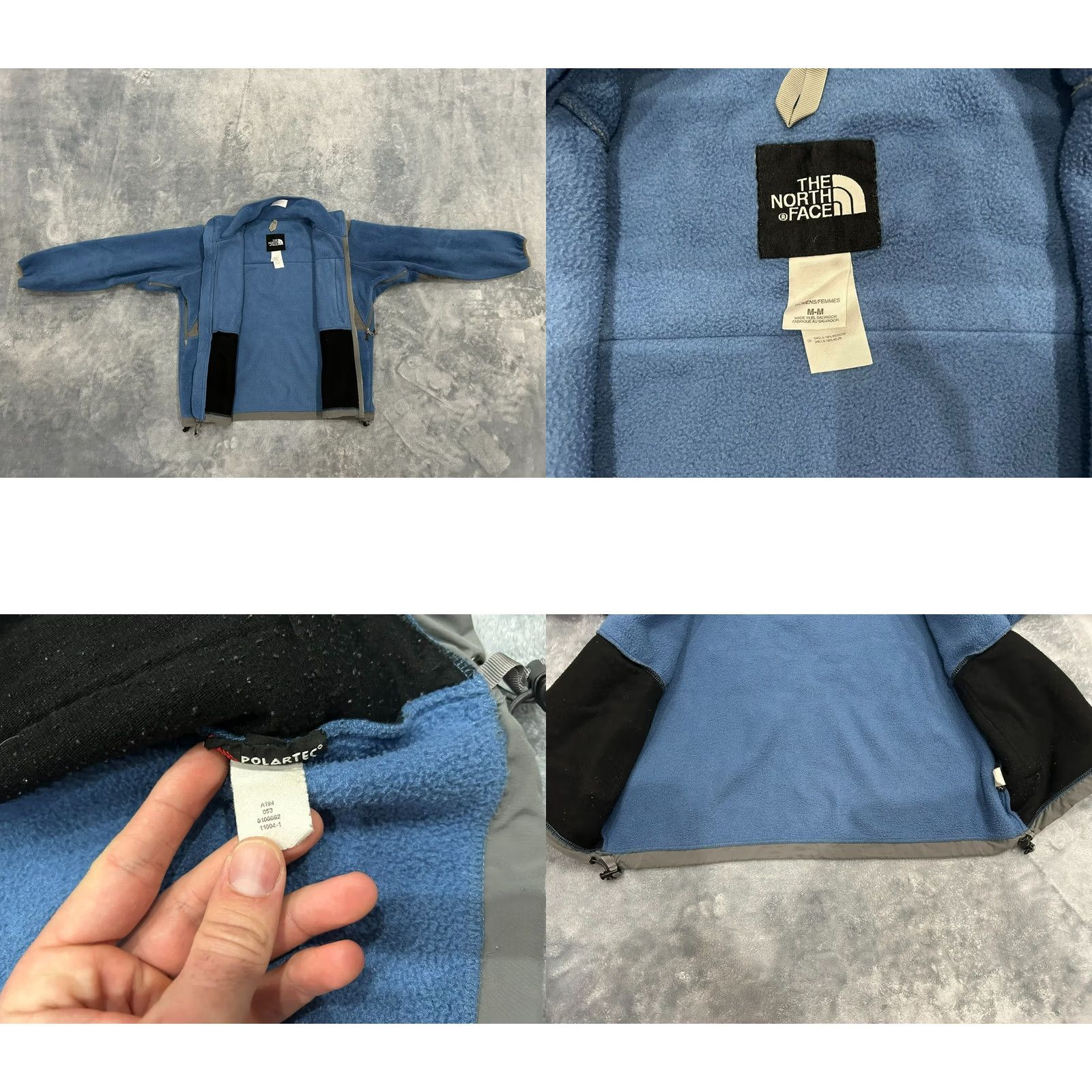 VINTAGE The North Face Denali WOMENS Jacket M BLUE Full Zip