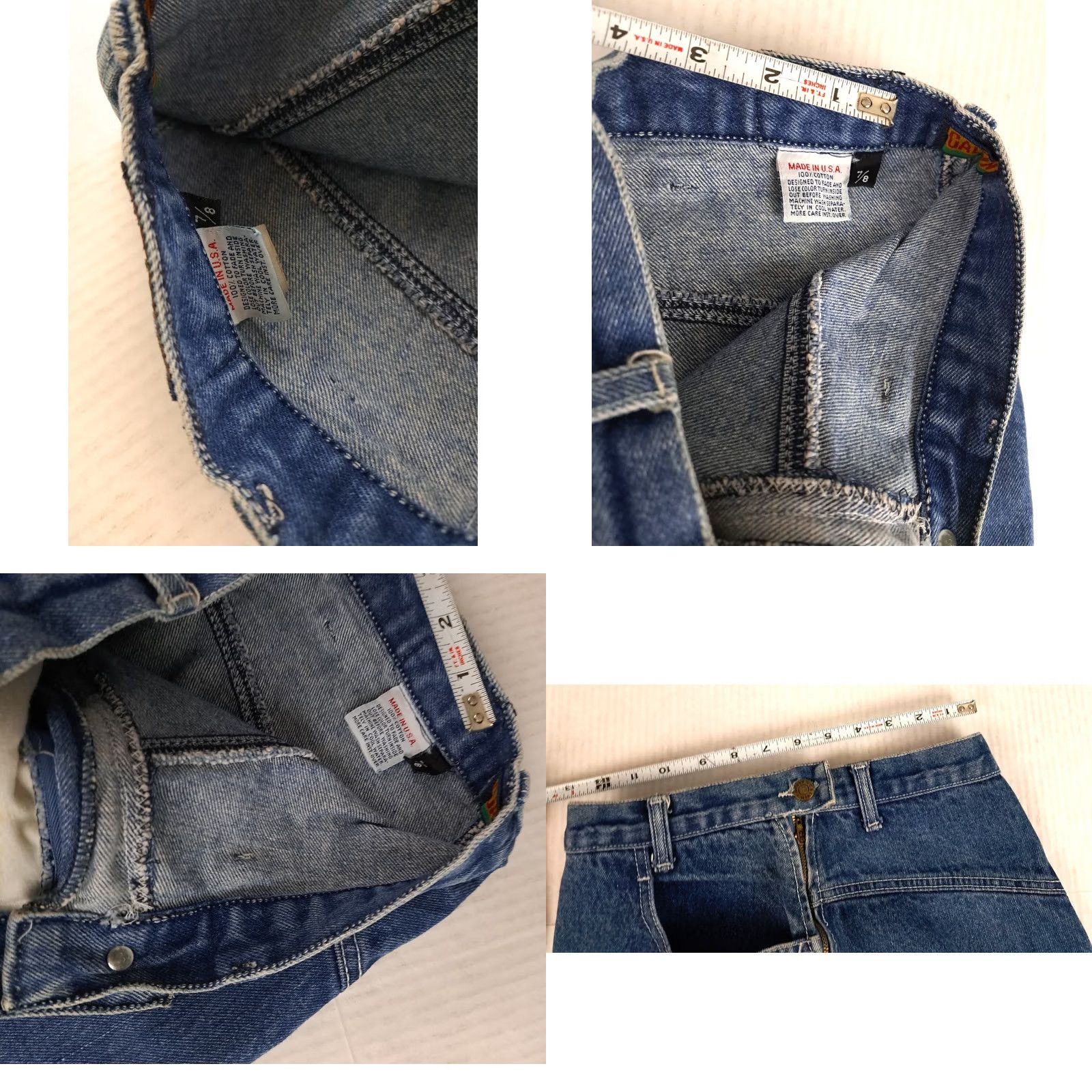 Calvin Klein VINTAGE Calvin Klein Women Skirt Denim Blue 32" Split Back Knee Length 90s Flare Pockets 26" Waist 7/8 XS/Regular Women Size 28" / US 6 / IT 42 - 8 Thumbnail