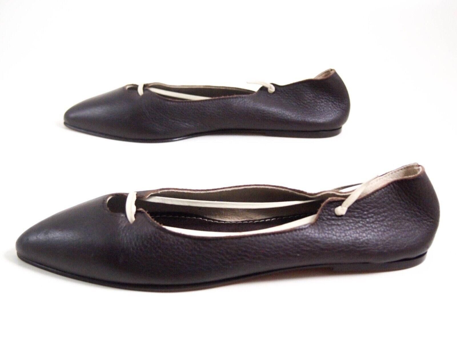 Marni Marni Ballet Flats Brown Leather Womens Size EU 37 US 7 Size US 7 / IT 37 - 2 Thumbnail