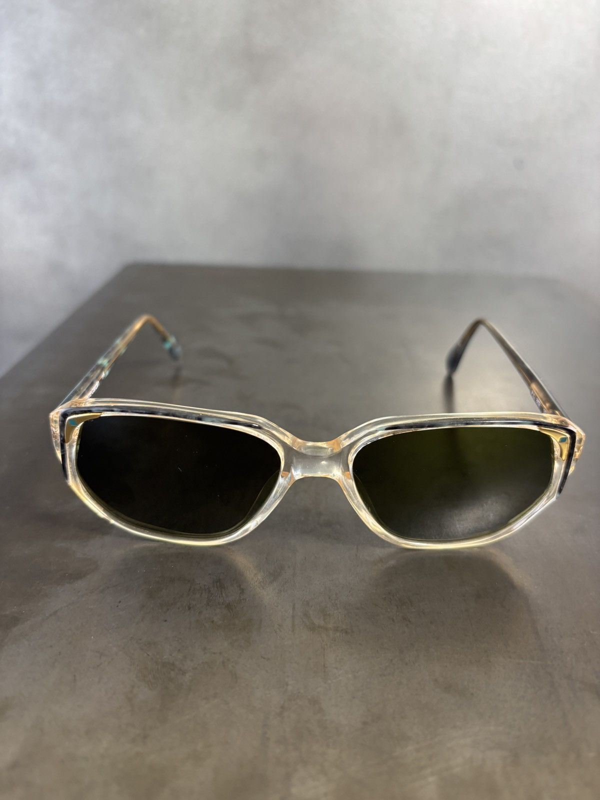 Pierre Cardin × Vintage 1980s Pierre Cardin Sunglasses Marble Wayfarer Angular Geome Size ONE SIZE - 13 Thumbnail
