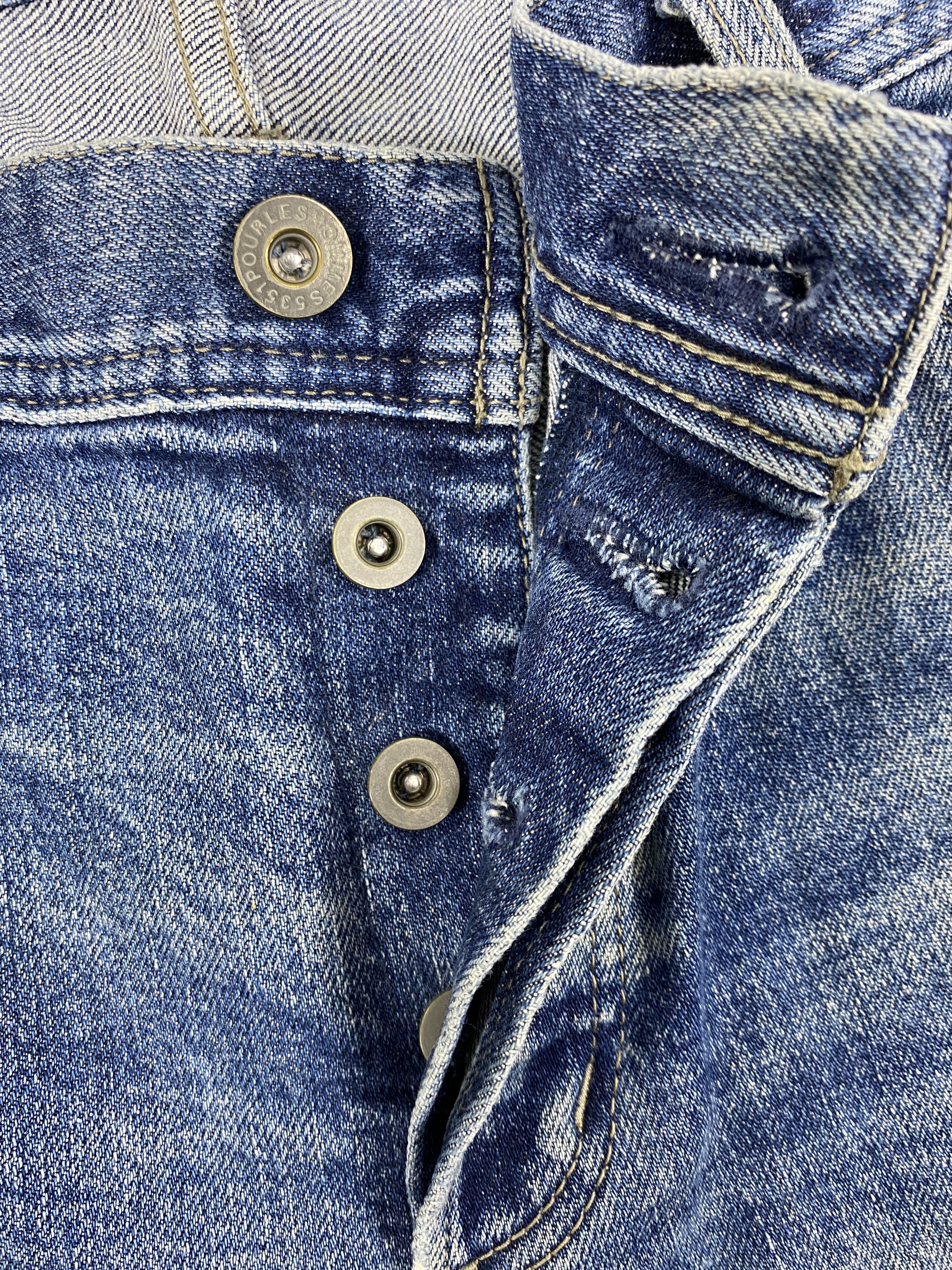 Japanese Brand Japanese Brand Distressed Blue Jeans 35x32 Denim- JN3627 Size US 35 - 6 Thumbnail