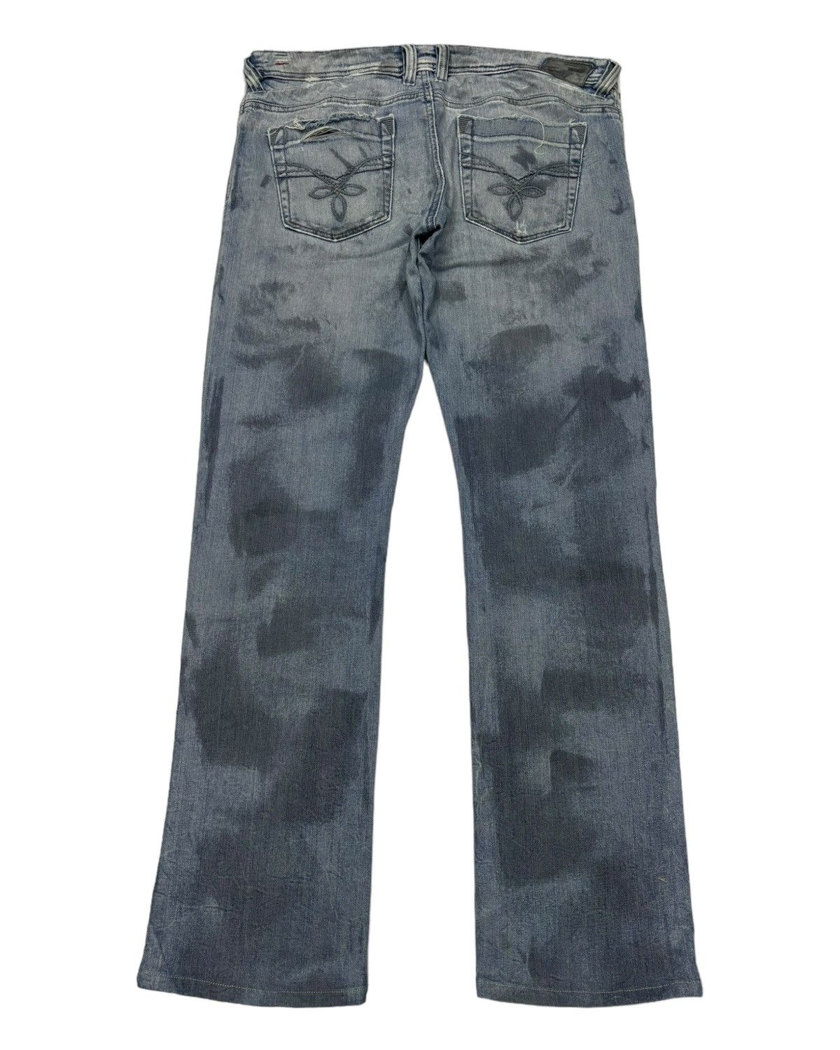 Diesel RARE DIESEL TATTOO ART DISTRESSED DENIM JEANS Size US 35 - 2 Thumbnail
