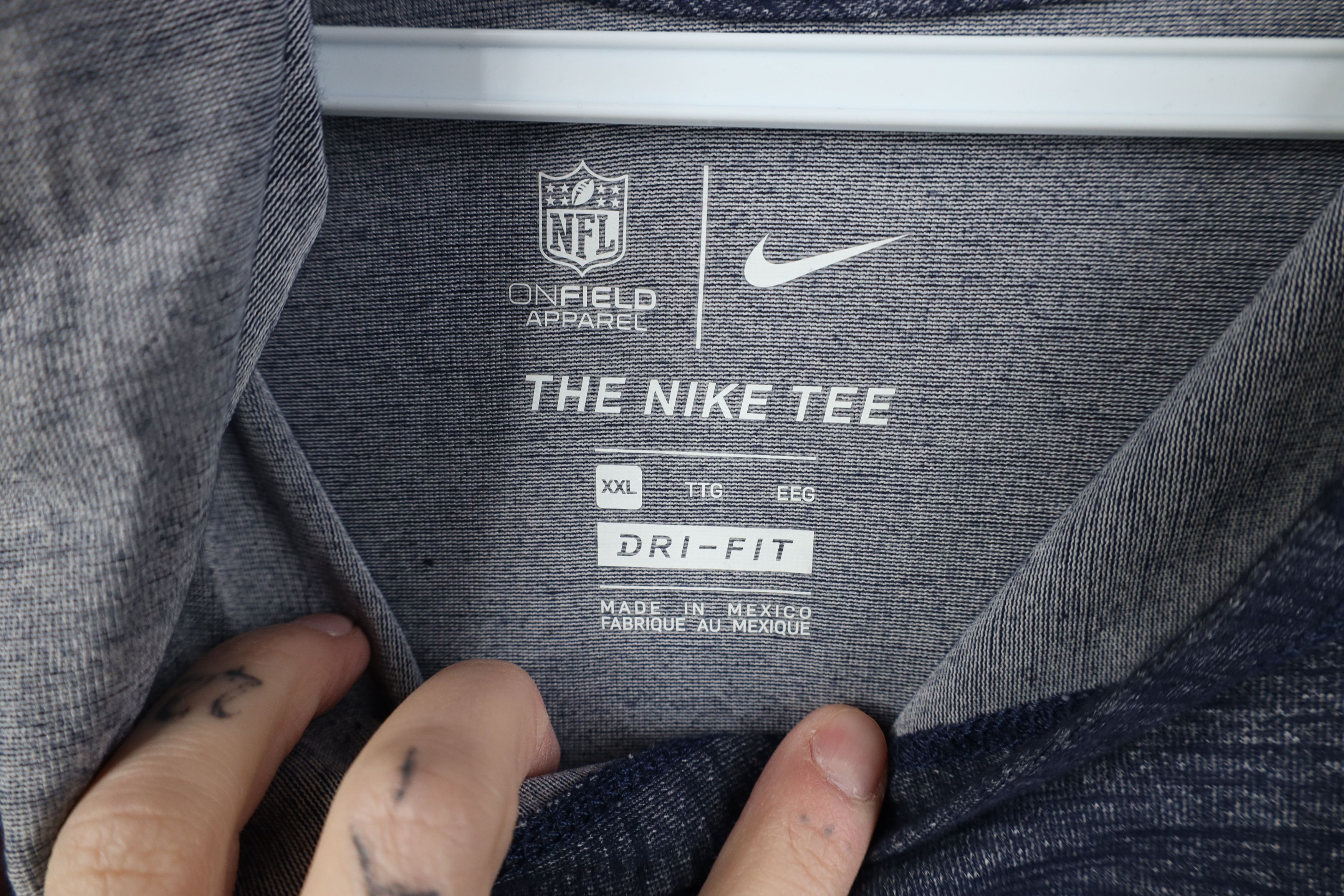 Nike Nike On Field Seattle Seahawks Football Hooded T-Shirt Blue Size US XXL / EU 58 / 5 - 10 Thumbnail