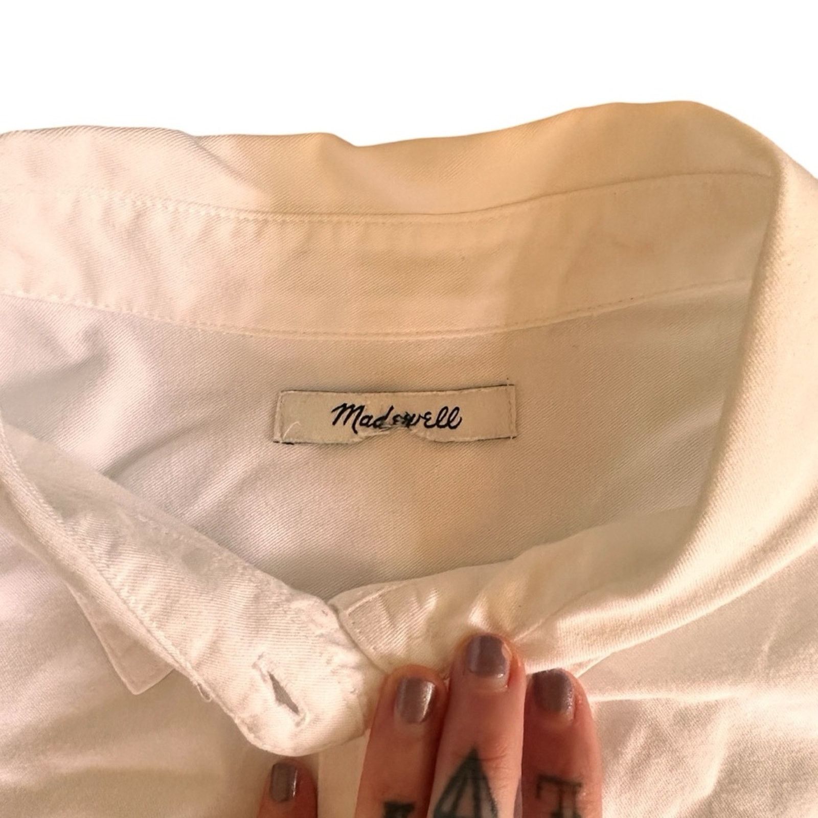Madewell Madewell White Button Down Shirt – Size M – EUC Size M / US 6-8 / IT 42-44 - 2 Thumbnail