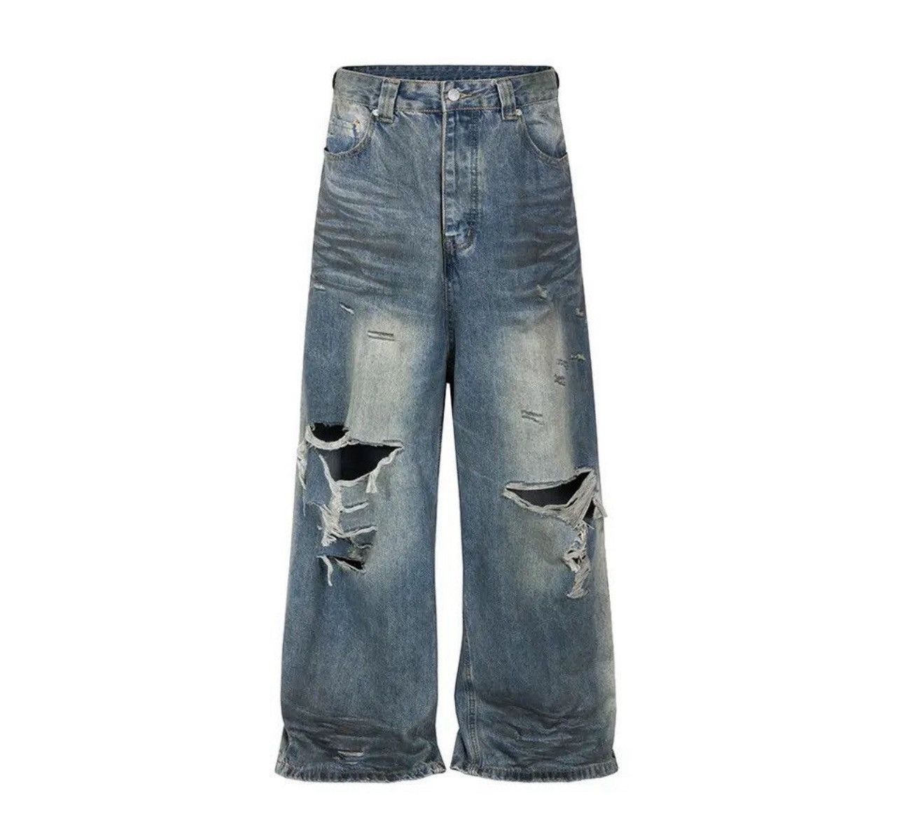 LOWBOX】 Damage Design Denim