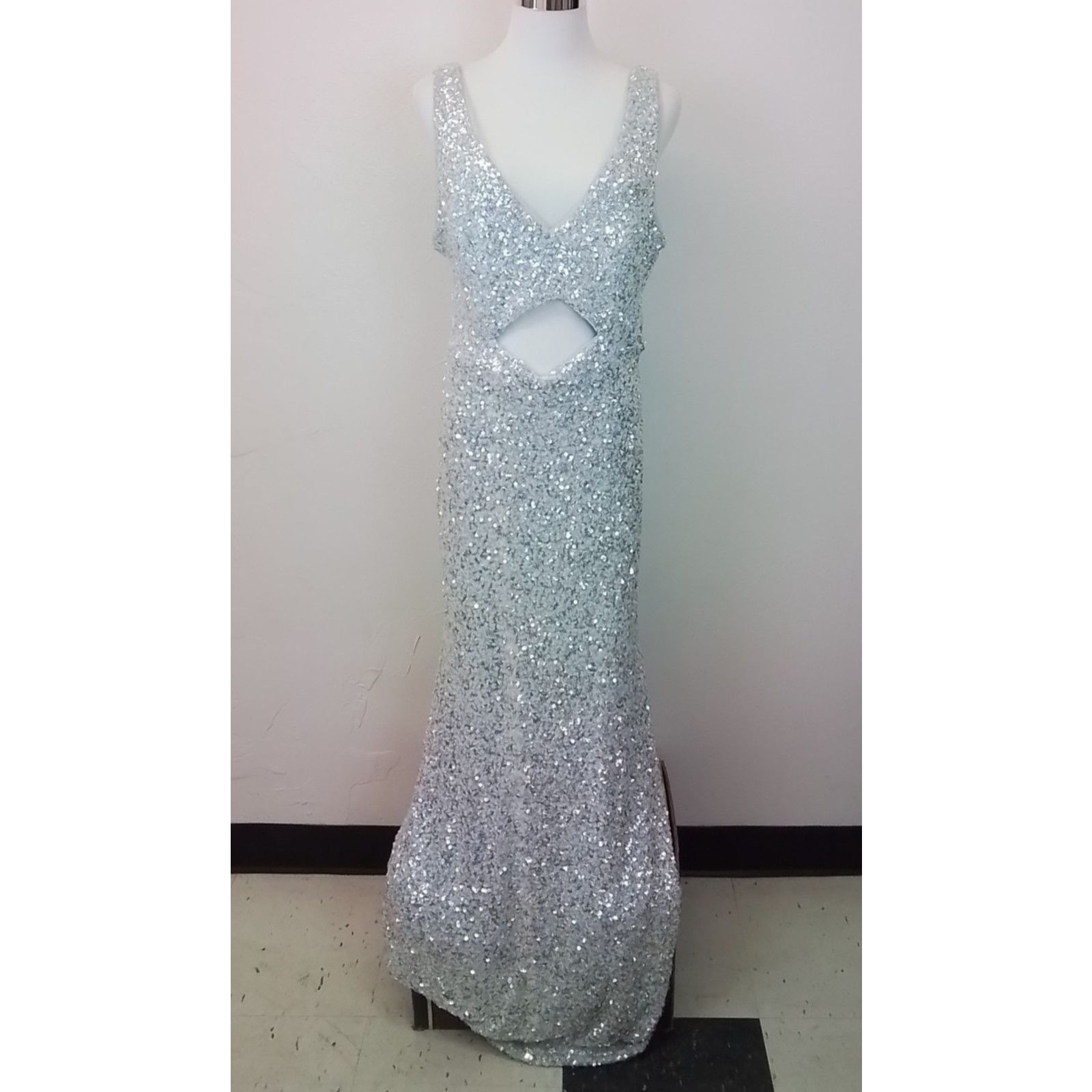 AQUA Aqua Formal Dress Women's 16 Blue Sequins NWT READ Size XXL / US 16-18 / IT 52-54 - 2 Thumbnail