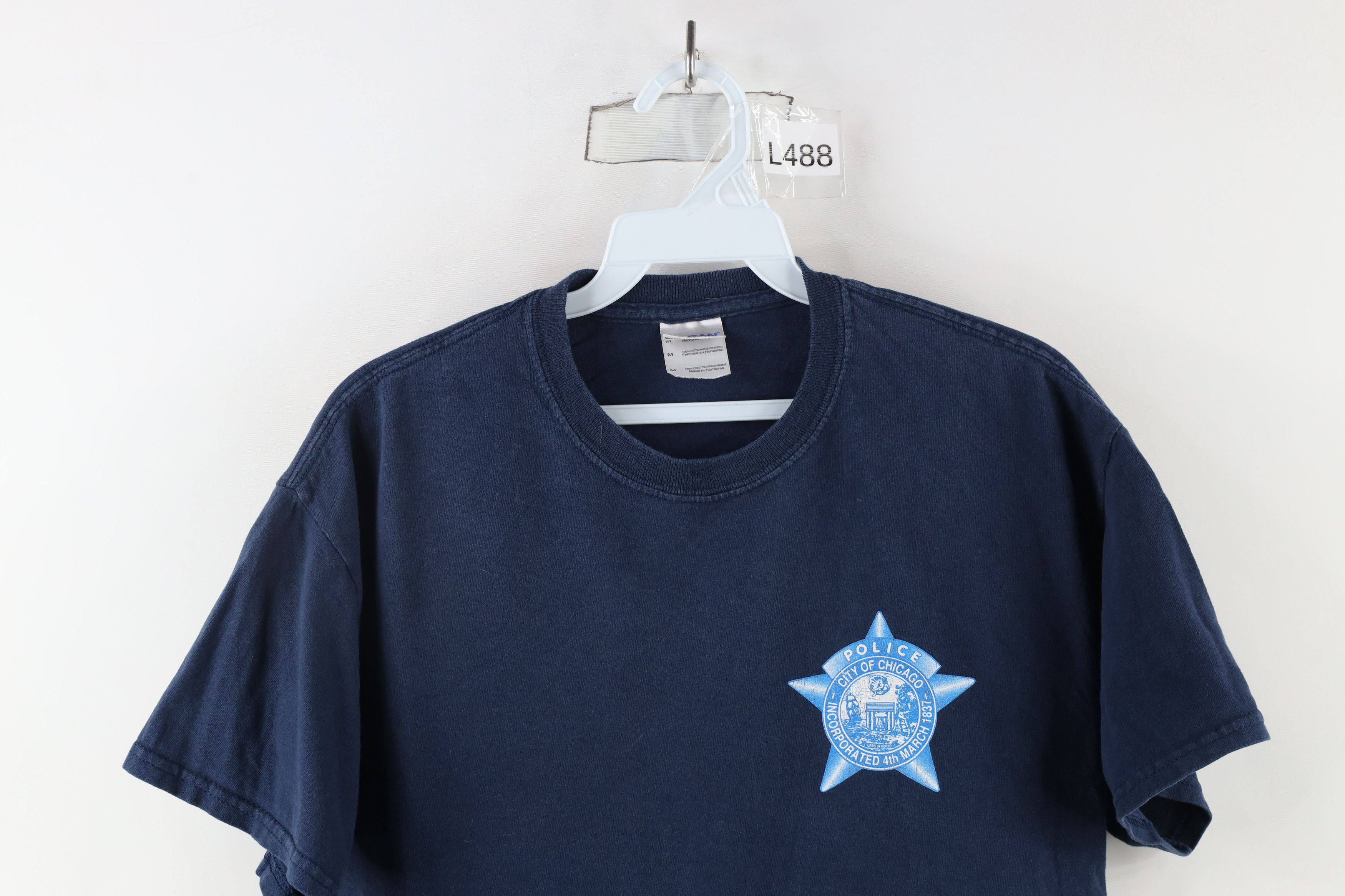 Vintage Vintage Streetwear Chicago Police Department T-Shirt Blue Size US M / EU 48-50 / 2 - 2 Thumbnail