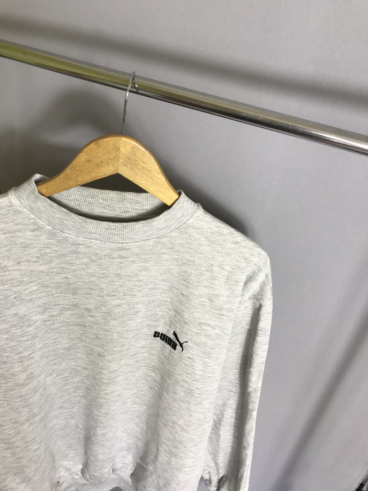 Puma × Vintage puma sweatshirt vintage 80 90s mens gray sweater logo cotton Size US L / EU 52-54 / 3 - 7 Thumbnail