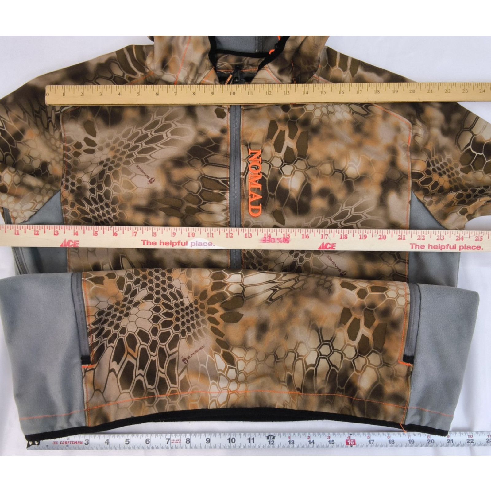Nomad Nomad Banshee Jacket 1/2 Zip Men L Brown Camo Hood Softshell Size US L / EU 52-54 / 3 - 14 Thumbnail