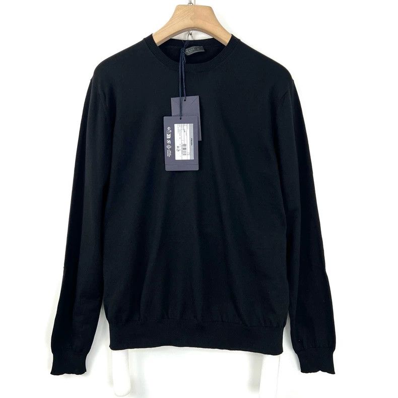 Prada Prada Black round-neck knitted undershirt 2505-Nextarrow Size US M / EU 48-50 / 2 - 1 Thumbnail