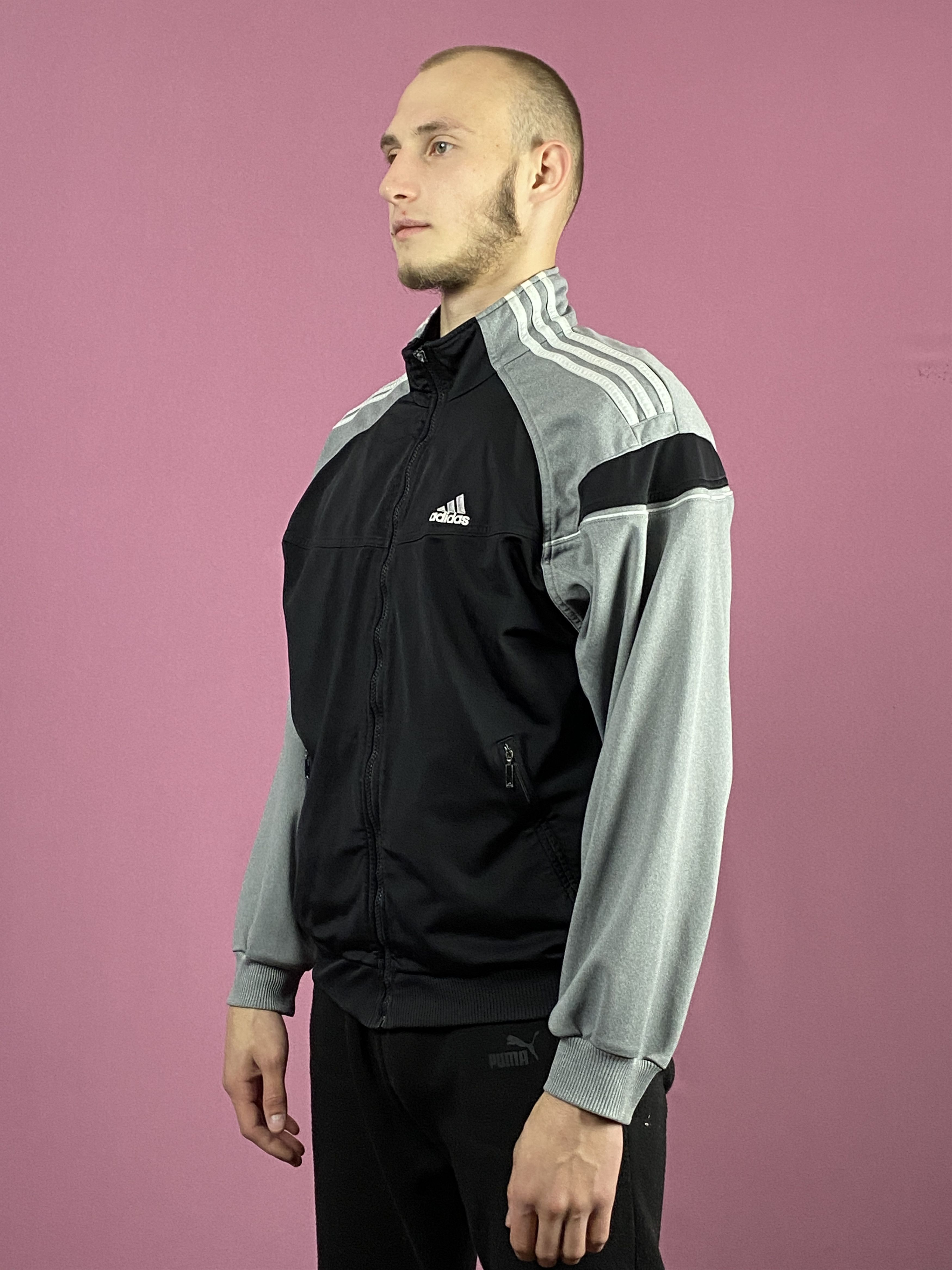 Adidas × Vintage 90s Adidas Vintage Men's Back Logo Track Jacket - M Size US M / EU 48-50 / 2 - 2 Thumbnail