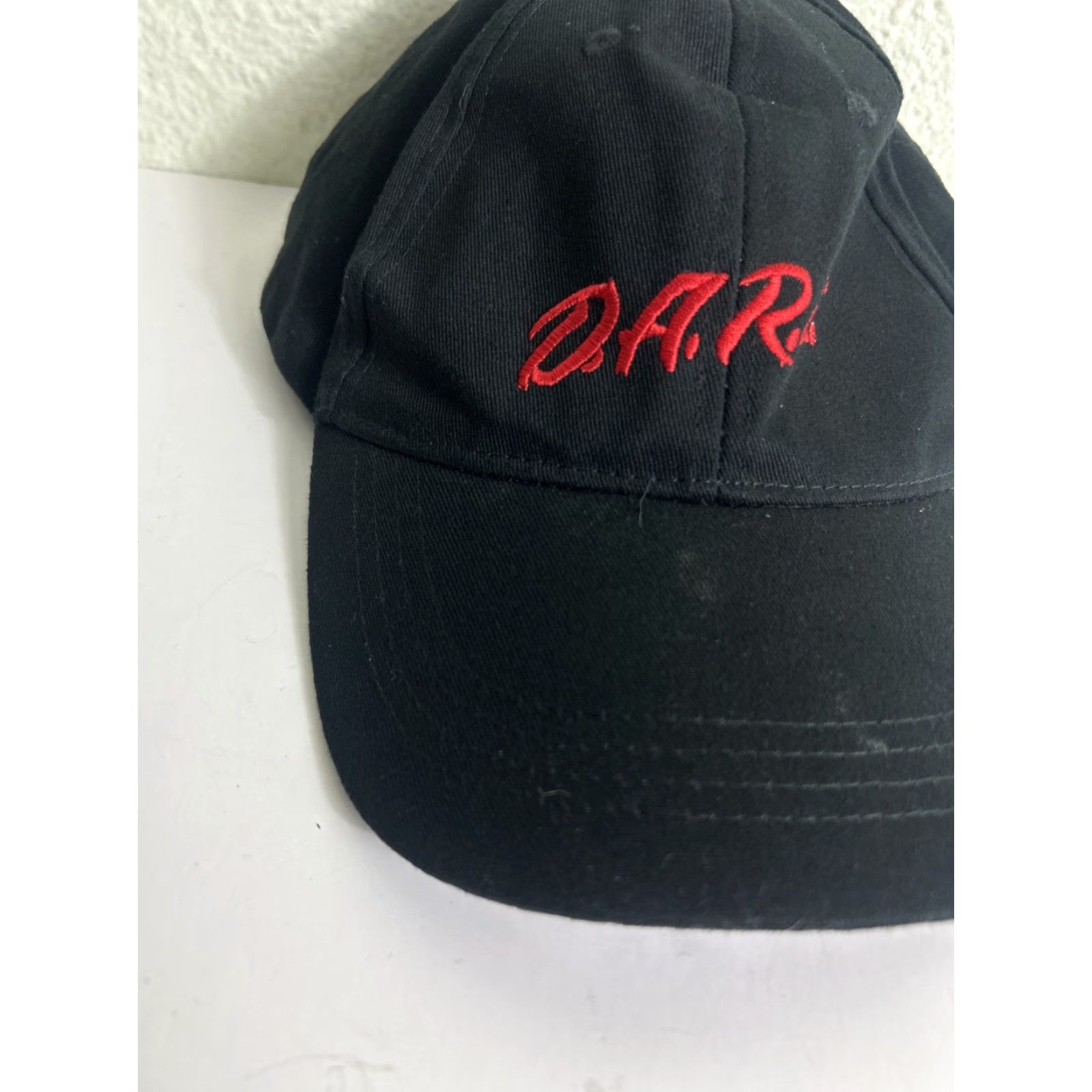 Vintage DARE Black Adjustable Strapback Hat Red Hook Loop User: DARE Black Adjustable Strapback Hat Red Hook Loop Size ONE SIZE - 3 Thumbnail