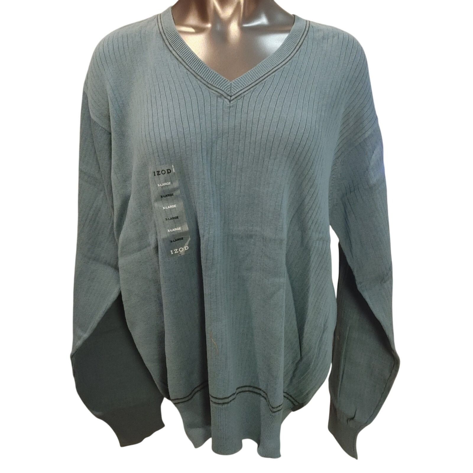 Izod Izod Luxury Sport Women's XL V-Neck Grey Long Sleeve Top Size XL / US 12-14 / IT 48-50 - 1 Thumbnail