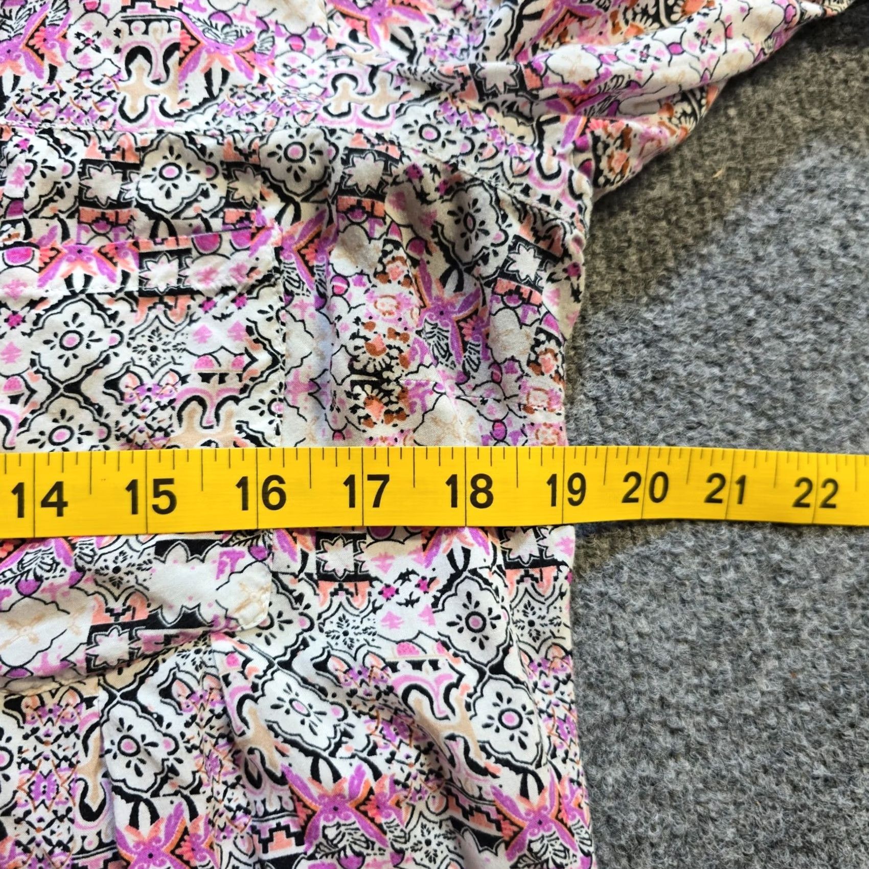 Vintage Maeve Top Womens Small Pink Geometric Long Sleeve Blouse Size S / US 4 / IT 40 - 5 Thumbnail