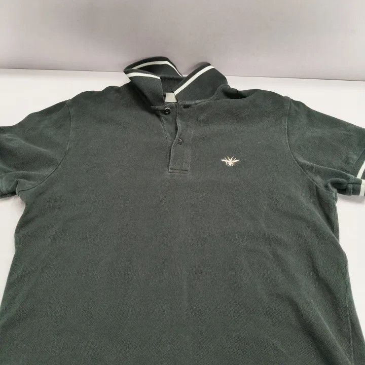 Dior Dior Dior Black Cotton Bee Embroidered Polo Shirt 0079-250 Size US L / EU 52-54 / 3 - 6 Thumbnail