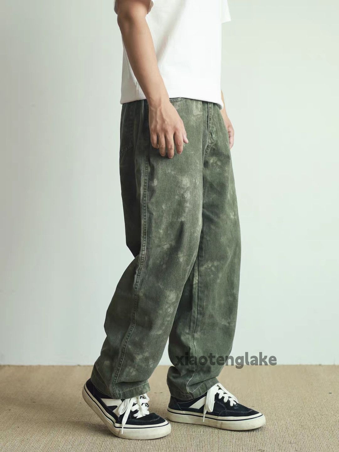 Designer Unisex outdoor utility loose baggy skate hiphop stain pants Size US 34 / EU 50 - 4 Thumbnail