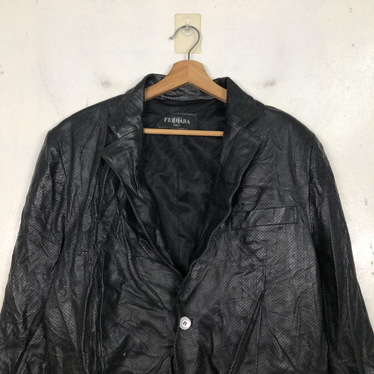Japanese Brand Vintage Leather Jacket Ferrara Italy Issey Miyake Size US M / EU 48-50 / 2 - 5 Thumbnail