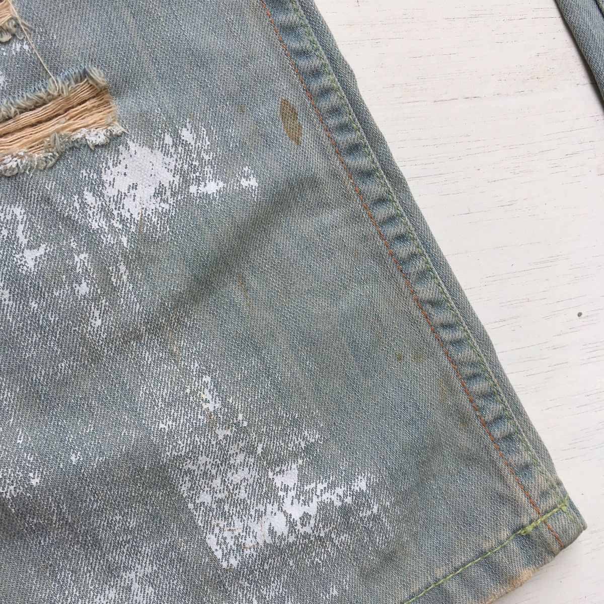 Japanese Brand Trashed Flared Denim Low Rise Paint Splash Size US 32 / EU 48 - 21 Thumbnail