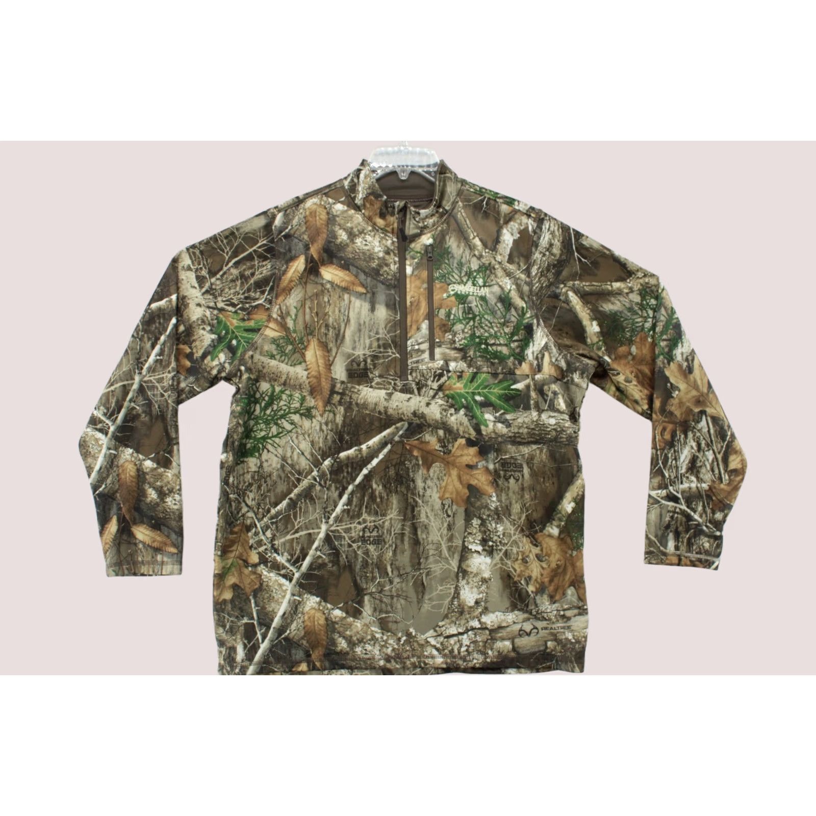 Vintage Magellan Outdoors Camo Hunt Gear Mens Large 1/4 Zip Pullover REALTREE Hunting Shirts Size US L / EU 52-54 / 3 - 1 Thumbnail