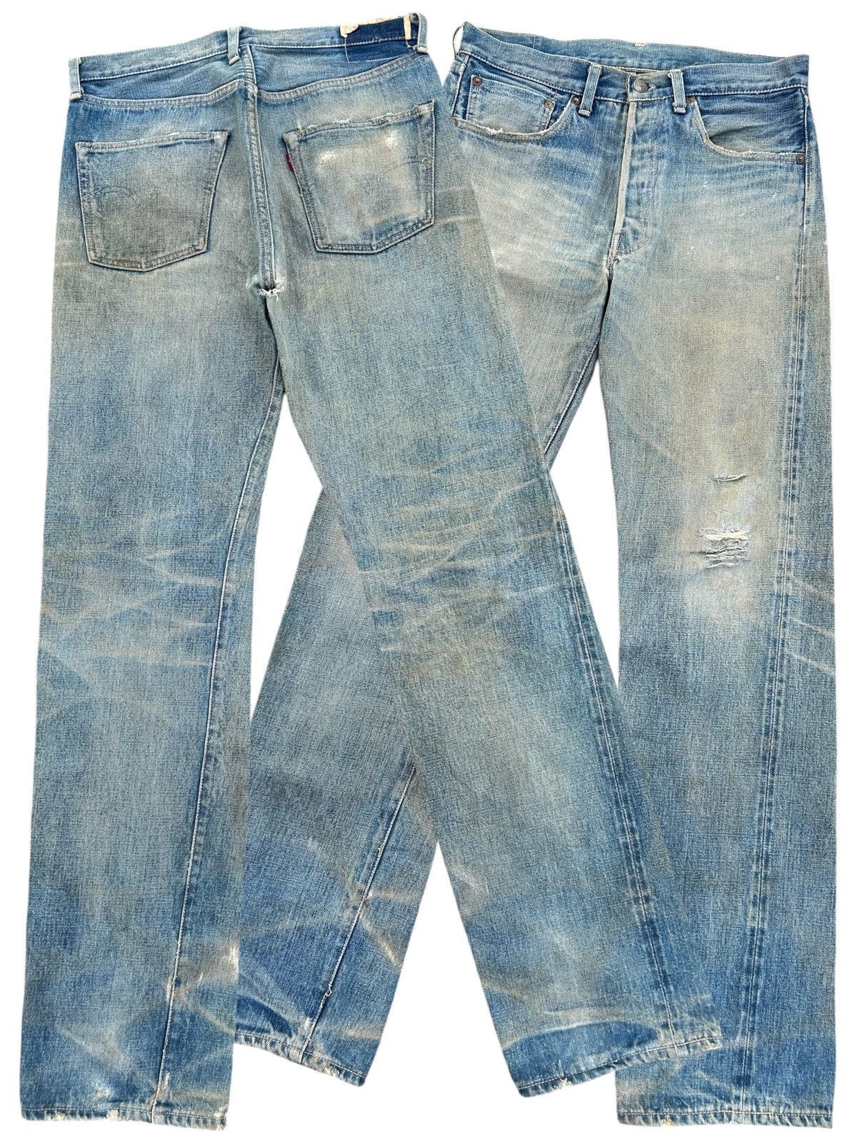 Kapital Vintage Levis Big E Selvedge Distressed Denim Jeans Size US 32 / EU 48 - 1 Thumbnail