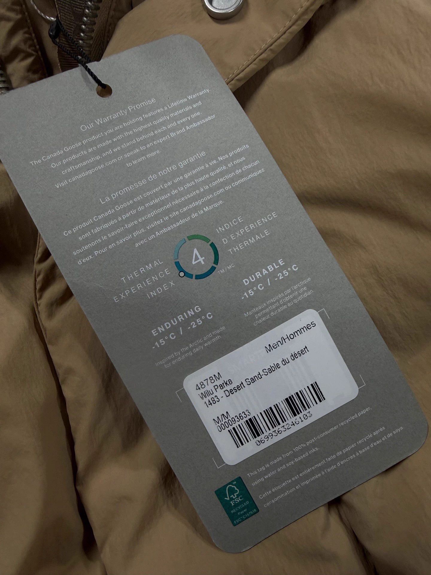 Canada Goose Canada Goose Wilu FW24 Men's Short Hooded Desert Size US M / EU 48-50 / 2 - 4 Thumbnail
