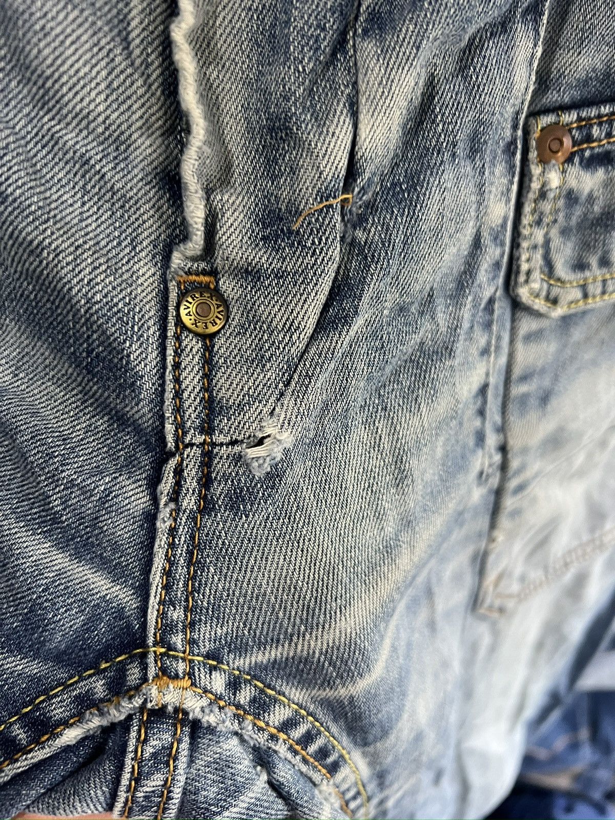 Avirex 🔥Rare Avirex Distressed Denim Size US 35 - 11 Thumbnail