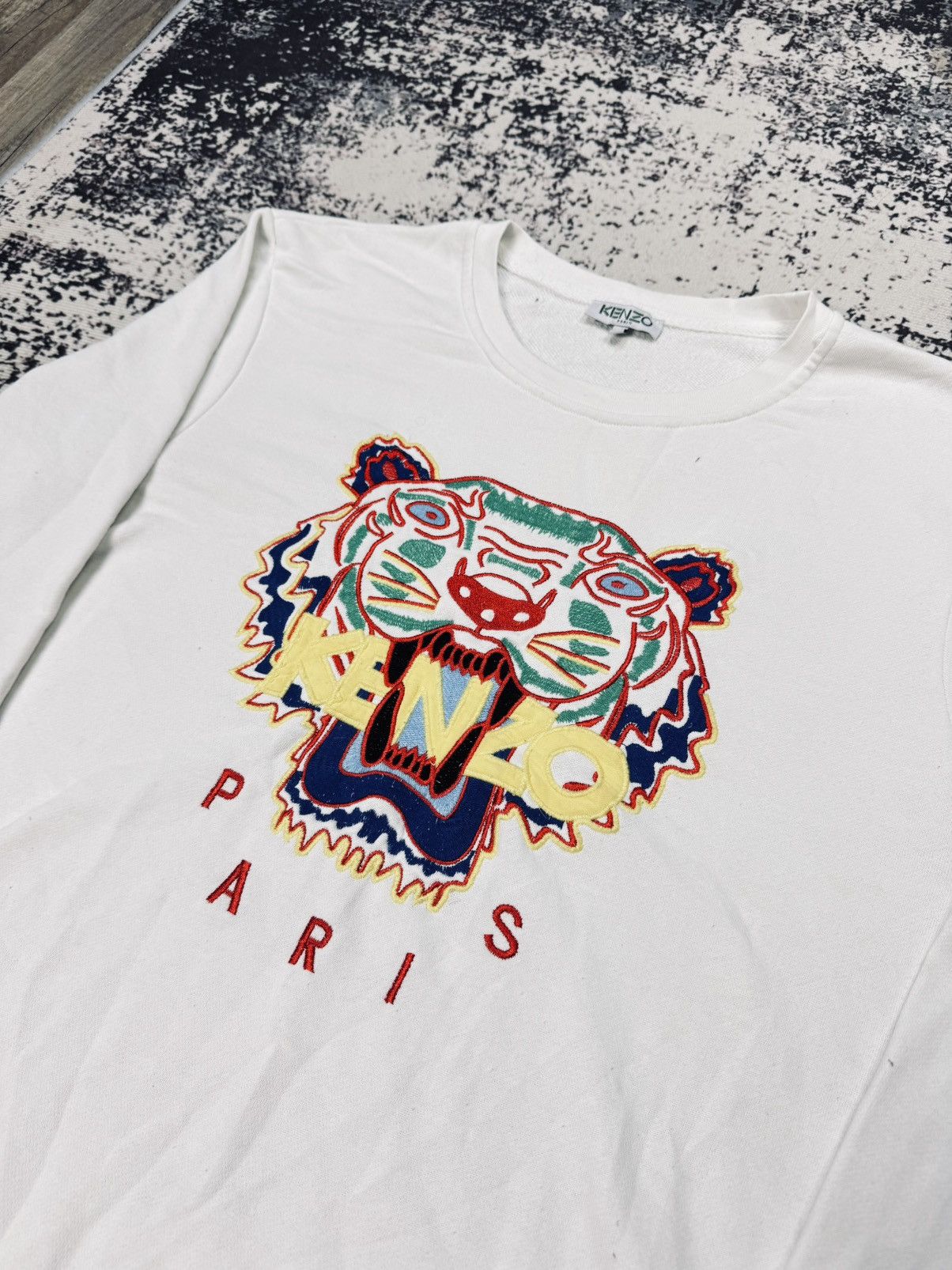 Kenzo Kenzo Crewneck Sweatshirt Tiger white colorful XXL womens Size US XXL / EU 58 / 5 - 3 Thumbnail