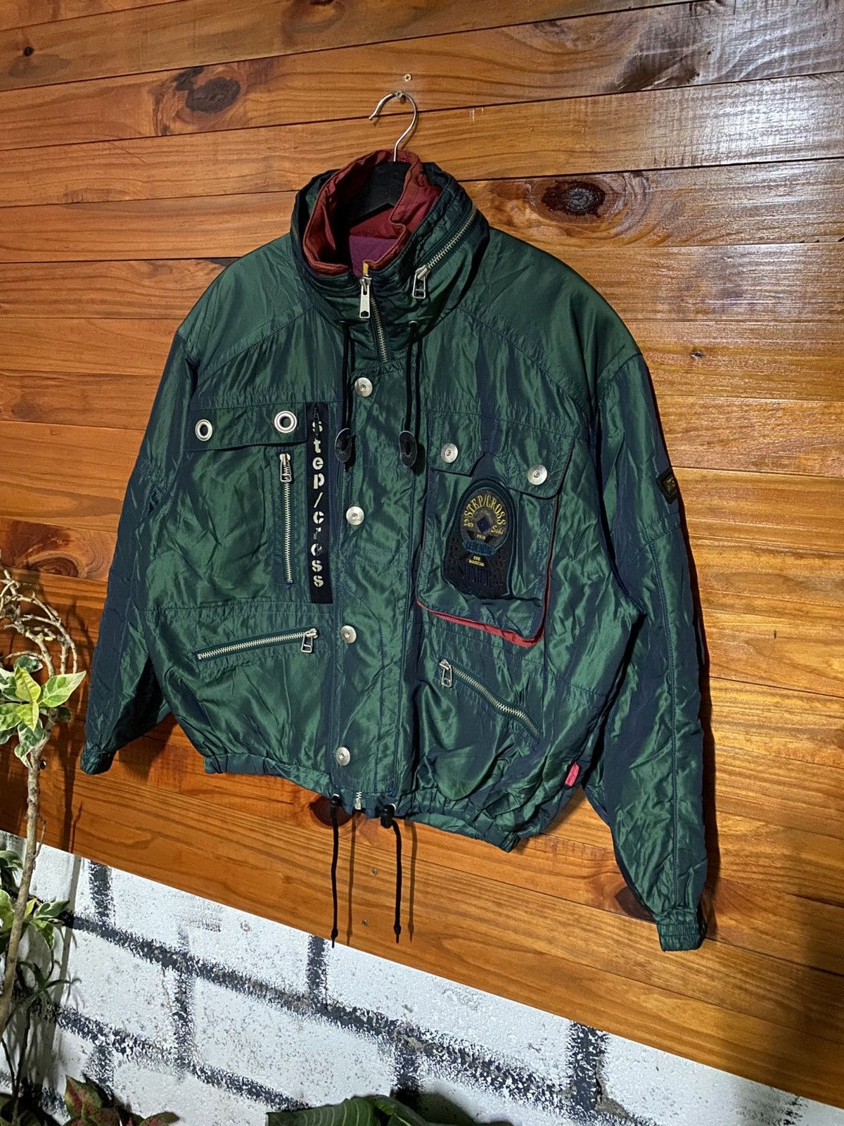 Vintage Vintage STEP/CROSS Quilted Puffer Jacket Green Japanese Size US M / EU 48-50 / 2 - 5 Thumbnail