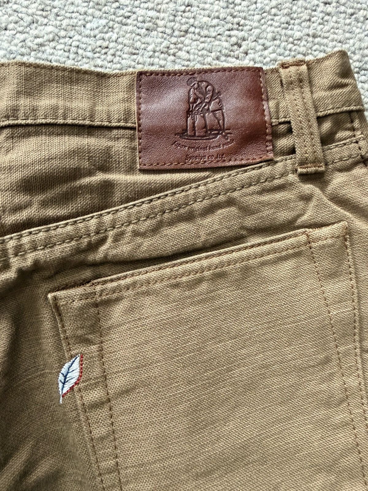 Japan Blue 1175 13.5oz Duck Canvas Pants Relaxed Tapered Fit Size US 33 - 5 Thumbnail