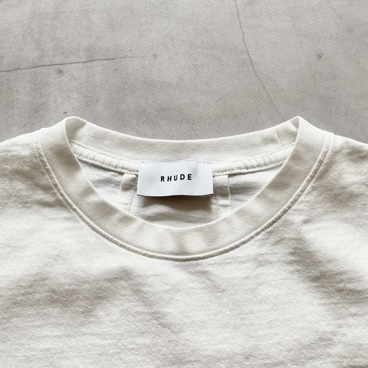 Designer × Japanese Brand × Rhude Y2K Rhude White Square Big Logo T-Shirt Tee Shirt japan Size US L / EU 52-54 / 3 - 5 Thumbnail