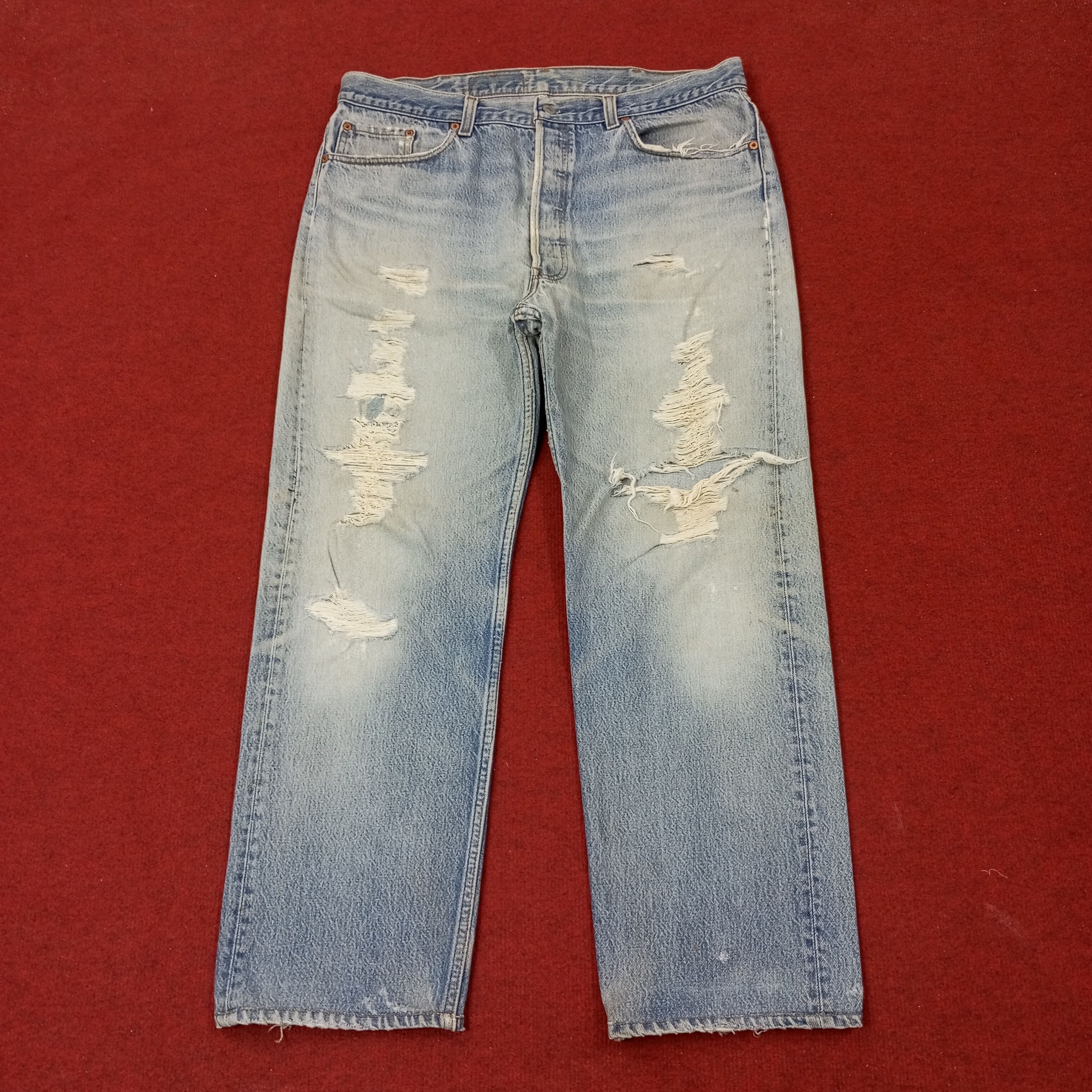 Levi's Levis Made In USA Distressed Jeans c252n11 Size US 36 / EU 52 - 1 Thumbnail
