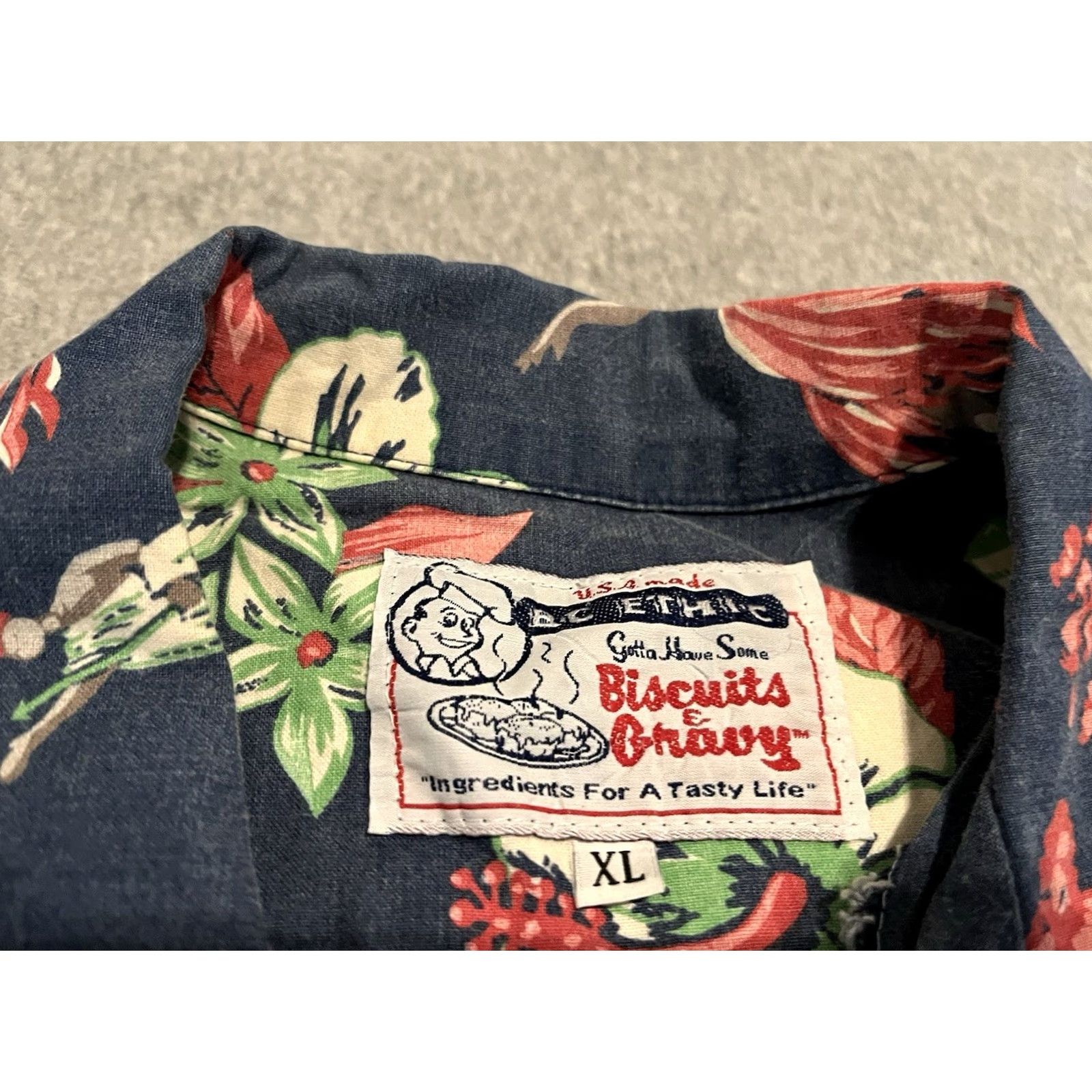 ALOHAS VINTAGE BC Ethic Biscuits & Gravy Button-Up Hawaiian Shirt USA Made XL Size US XL / EU 56 / 4 - 2 Thumbnail