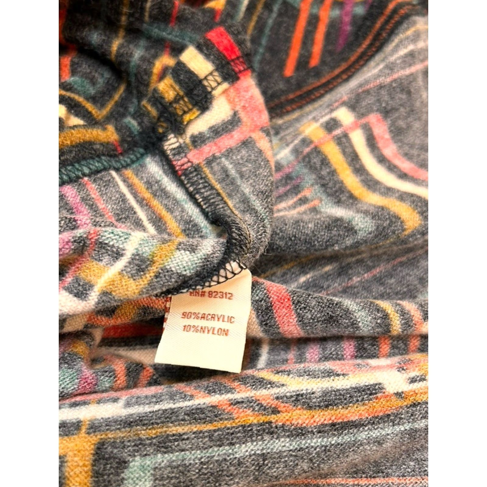 Anthropologie Aryeh Anthropologie Women's Long Sleeve Knit Shift Dress L Multi-Color Geometric Stretch V-Neck Pullover Knee-Length Size L / US 10 / IT 46 - 6 Thumbnail