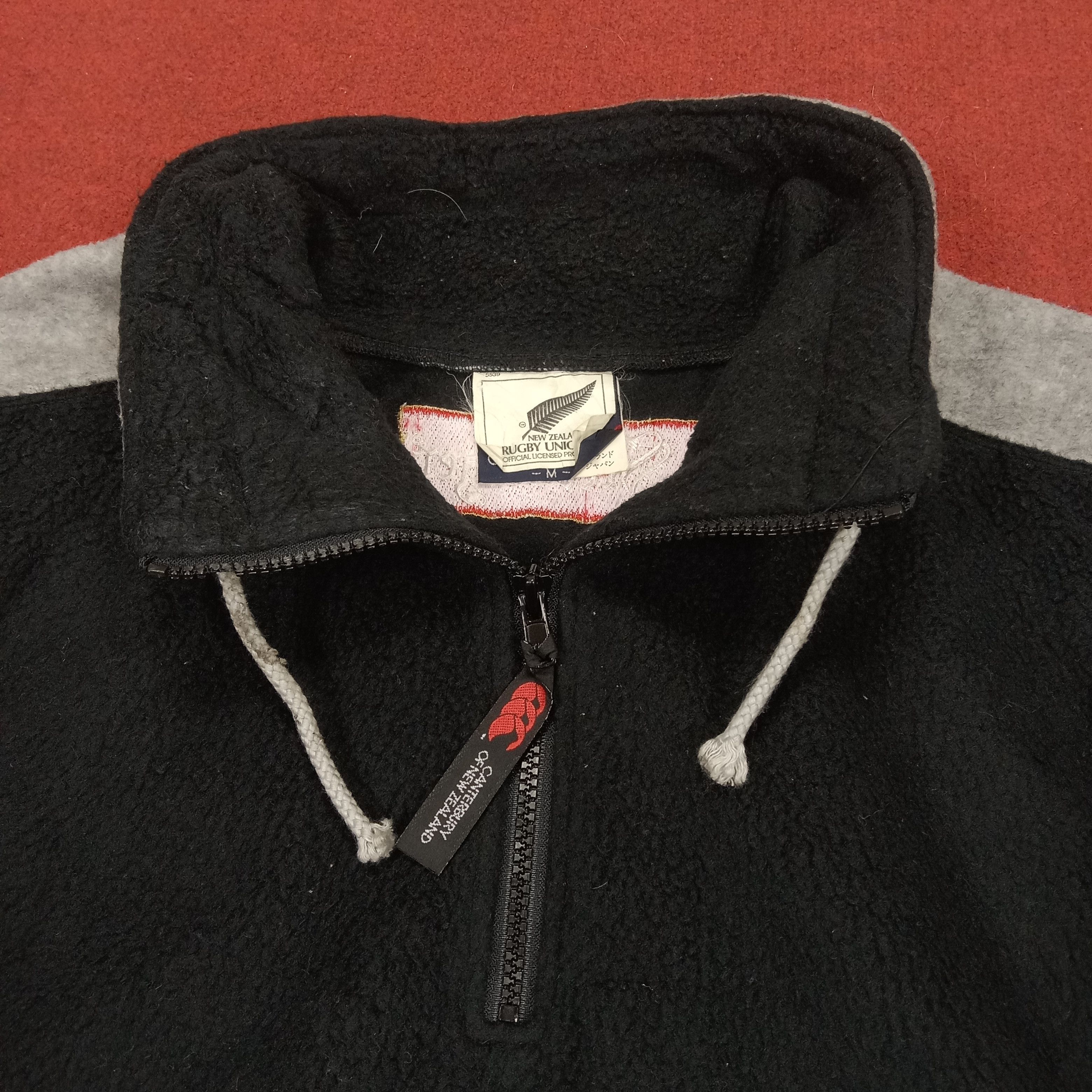 Canterbury of New Zealand × Vintage Canterbury New Zealand All Blacks Rugby Half Zipper Sweater Size US L / EU 52-54 / 3 - 7 Thumbnail