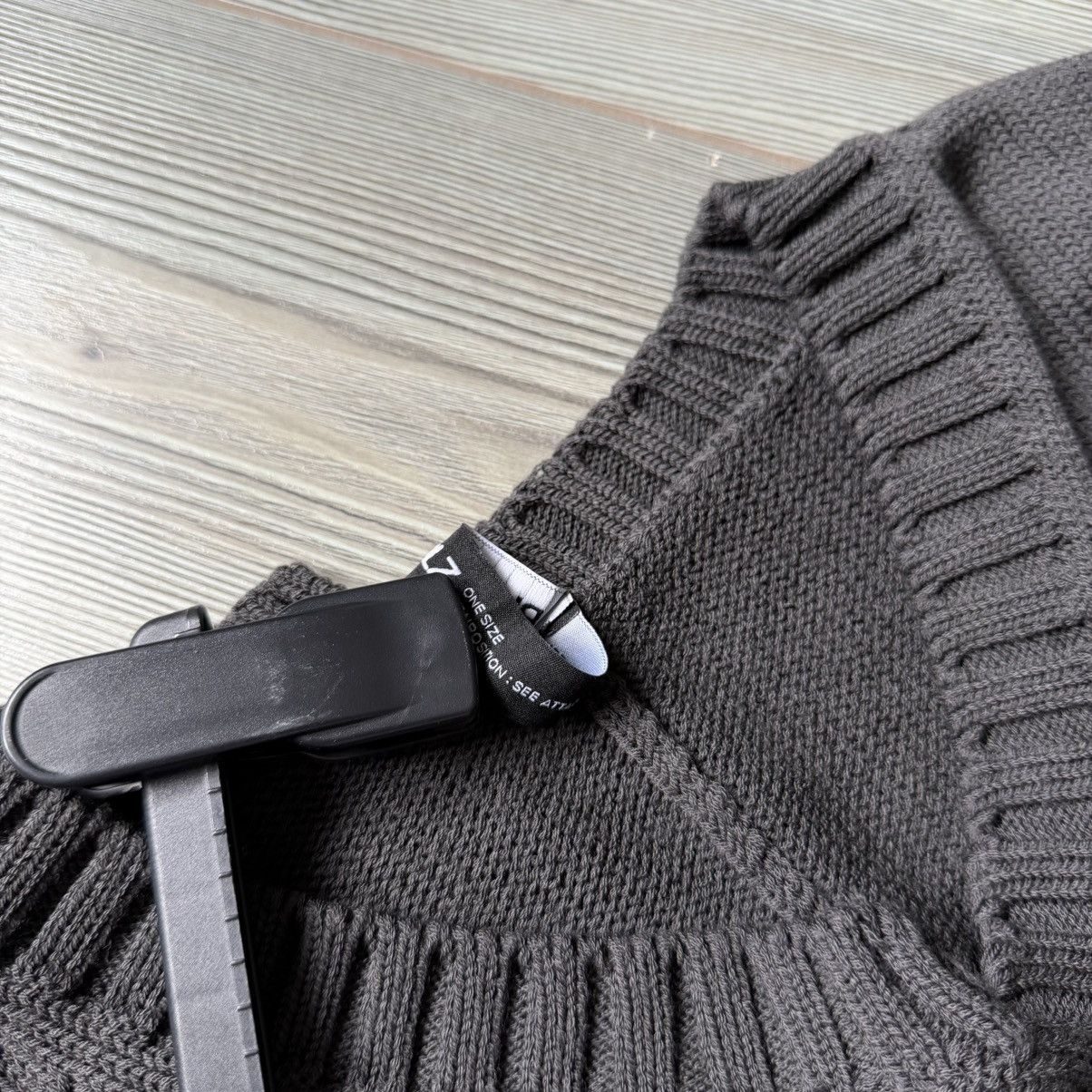 Rundholz Rundholz Avantgarde Crepe Wool Oversized V Neck Sweater Size ONE SIZE - 13 Thumbnail