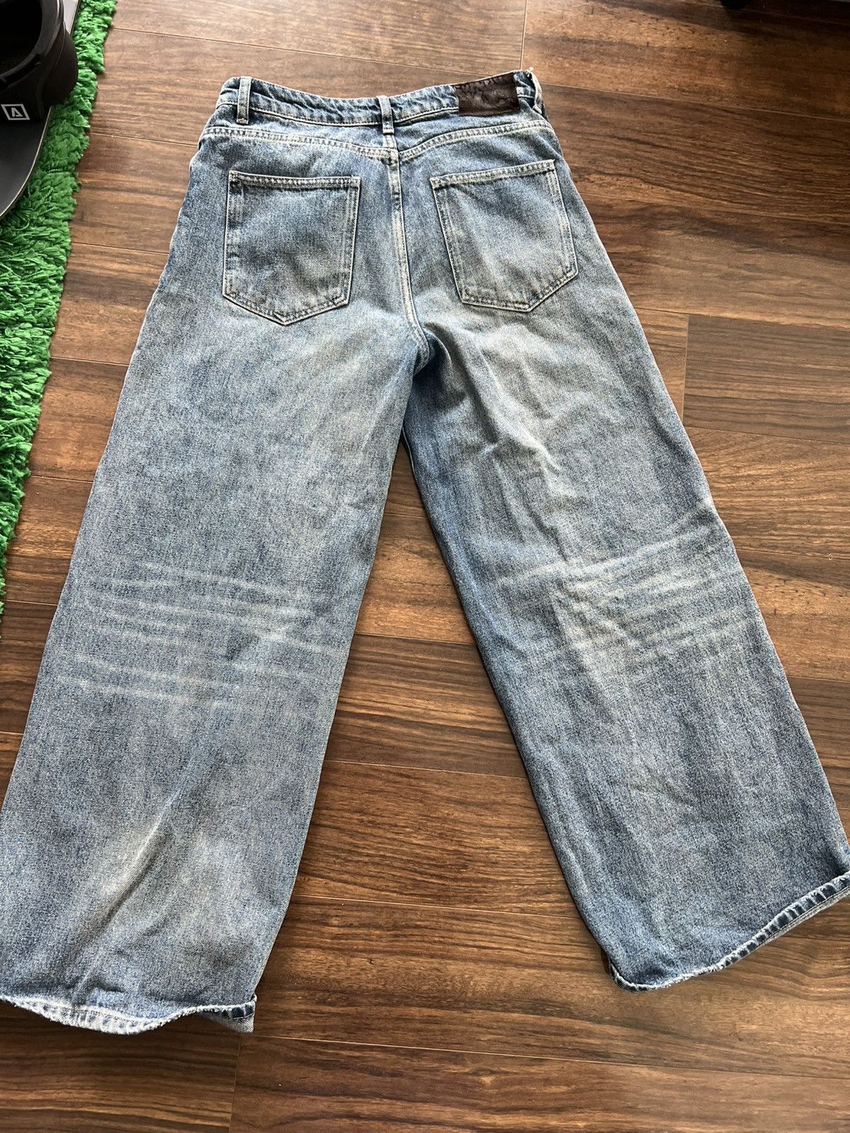 Pearled Ivory Pearled ivory washed 1211 14oz wide leg jeans Size US 30 / EU 46 - 4 Thumbnail