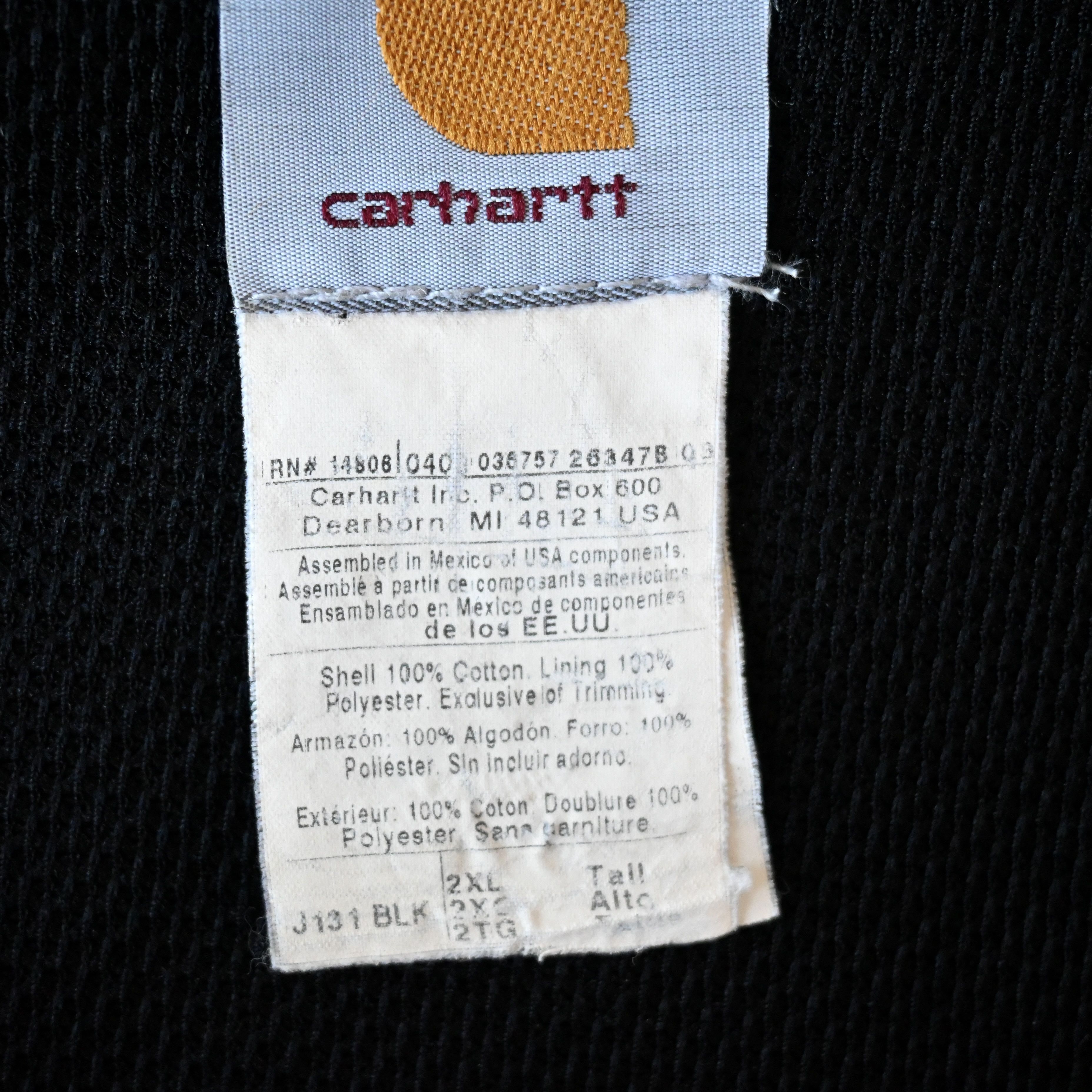 Carhartt Vintage Carhartt Active Jacket, black duck, made in Mexico Size US XXL / EU 58 / 5 - 13 Thumbnail