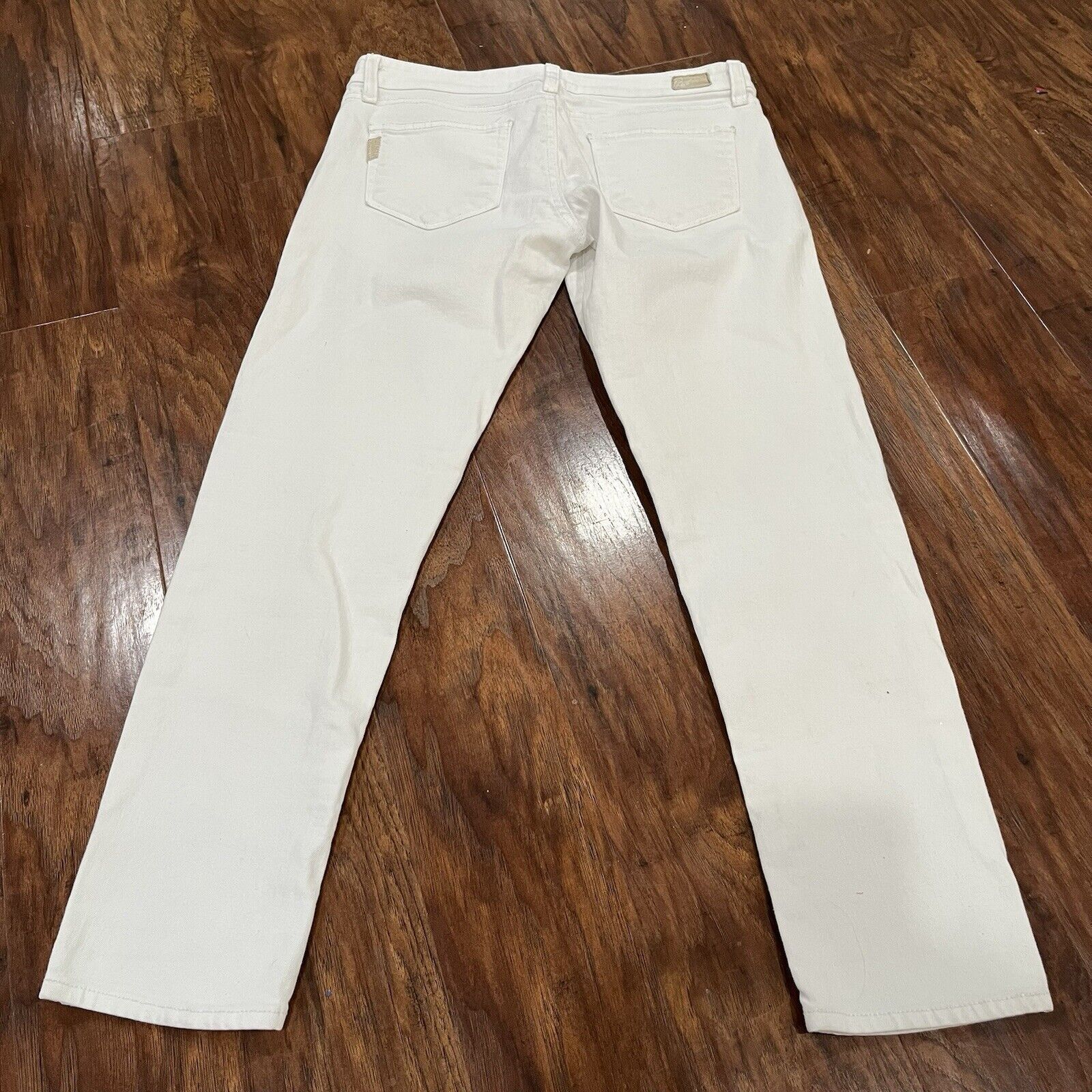 Paige Paige Roxie Crop White Classic Rise 8" Skinny Jeans Size 29 Size 29" - 2 Thumbnail
