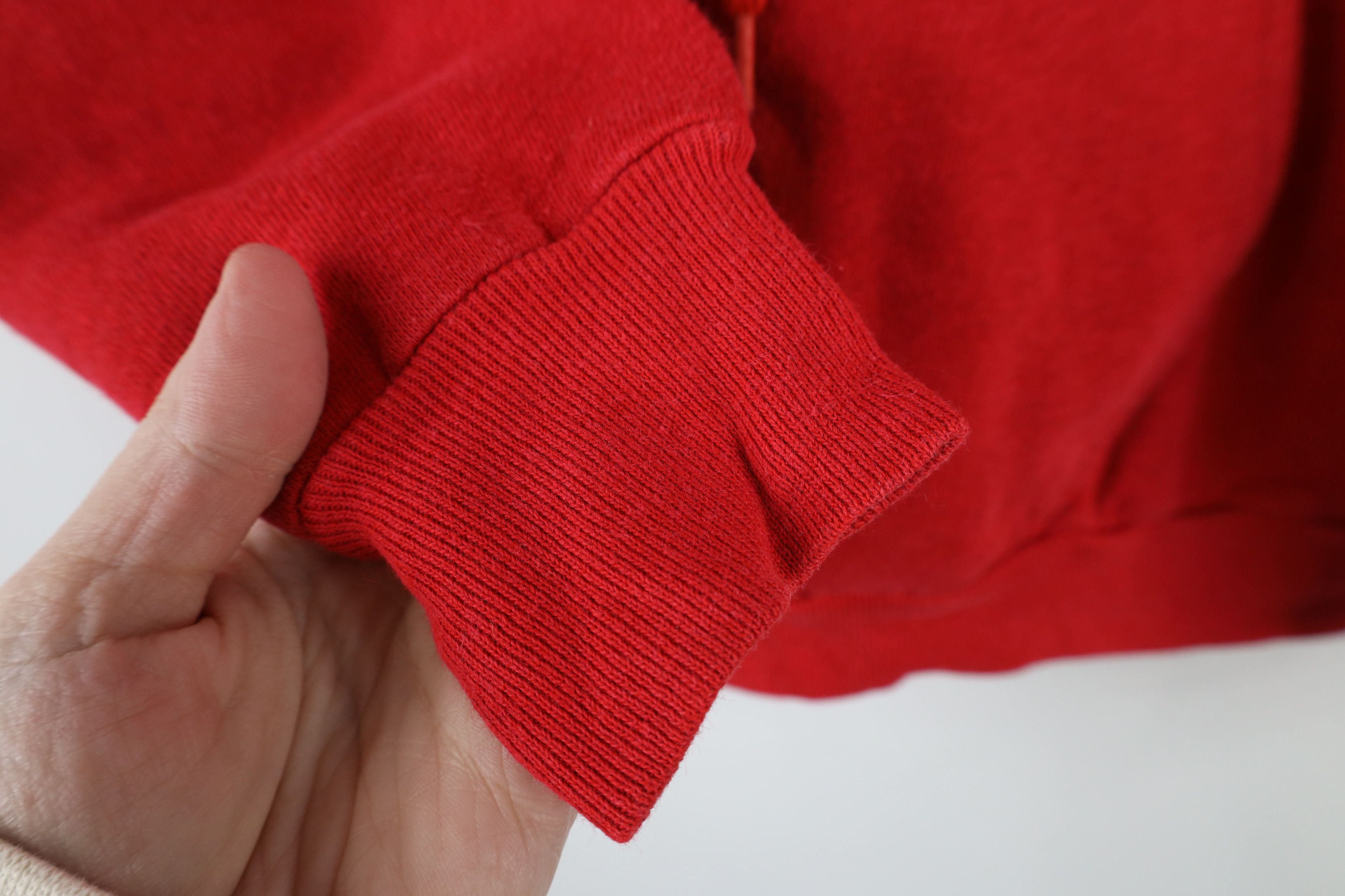 Vintage Vintage 70s 80s Streetwear Blank Hoodie Sweatshirt Red USA Size US M / EU 48-50 / 2 - 8 Thumbnail