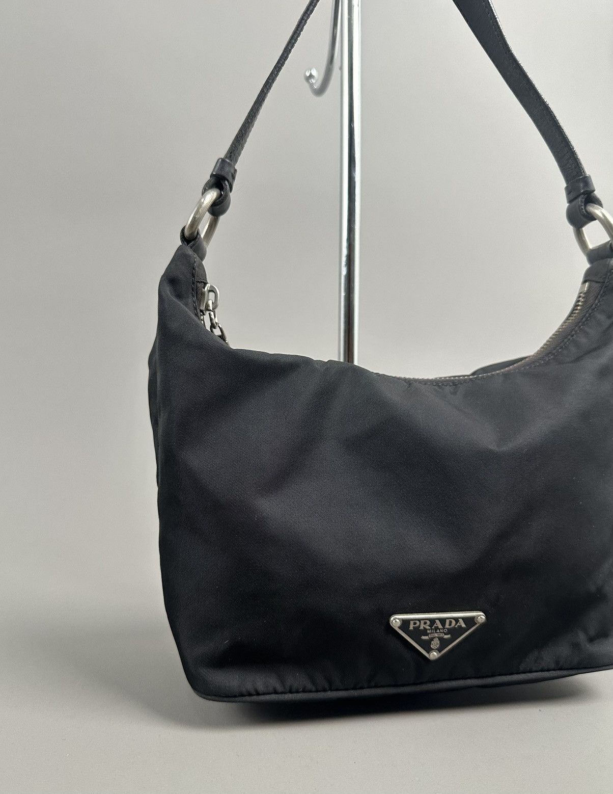 Prada Prada - Vintage Tessuto Nylon Shoulder Bag - Triangle Logo Size ONE SIZE - 3 Thumbnail