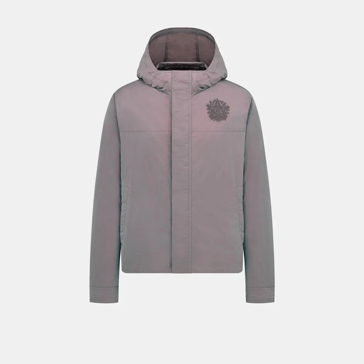 o1w1db10324 Hooded Windbreaker Jacket in Warm Taupe