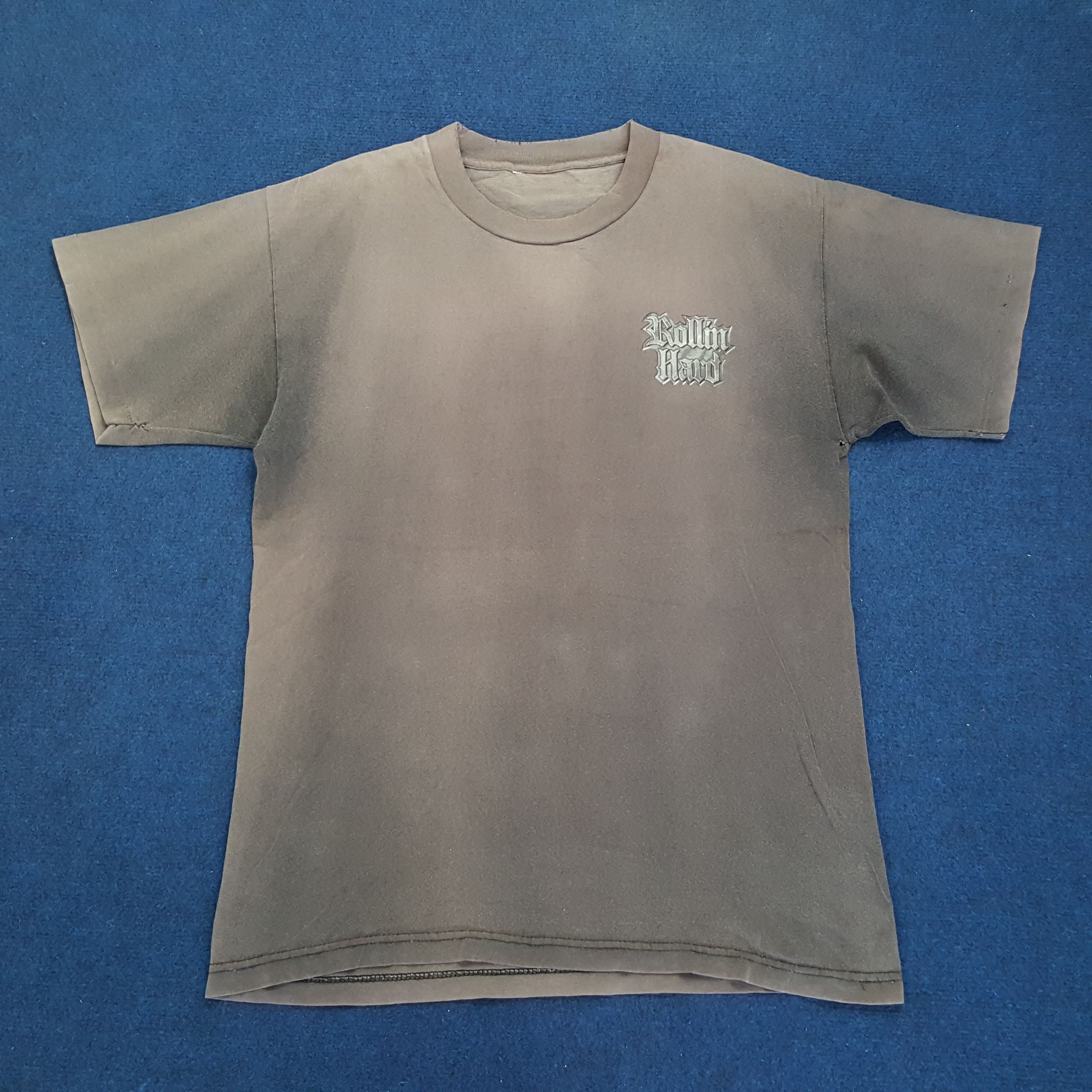 Band Tees × Vintage Vintage ROLLIN HARD Backprint Faded Distressed T-shirt Size US L / EU 52-54 / 3 - 3 Thumbnail