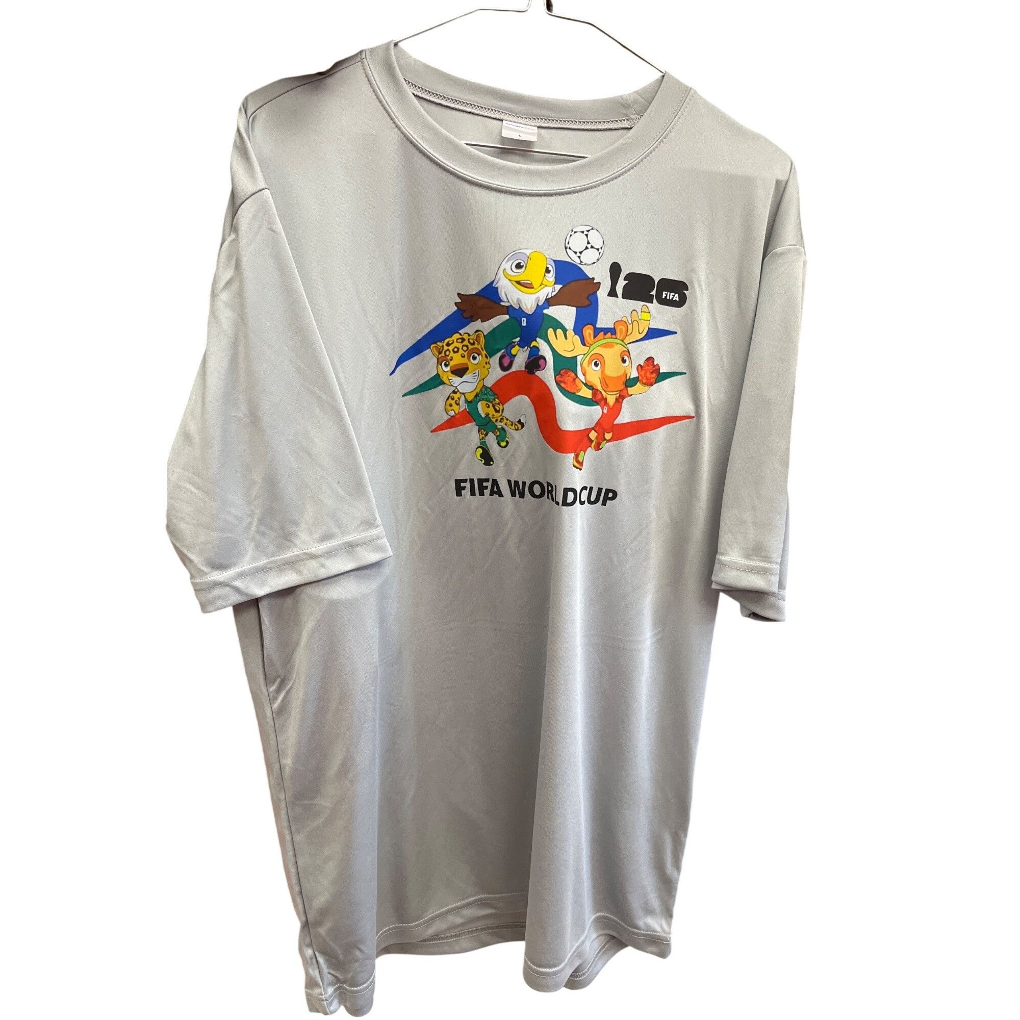 Other Sprt Tek mens gray World Cup short sleeve unique graphic tsh Size US L / EU 52-54 / 3 - 13 Thumbnail