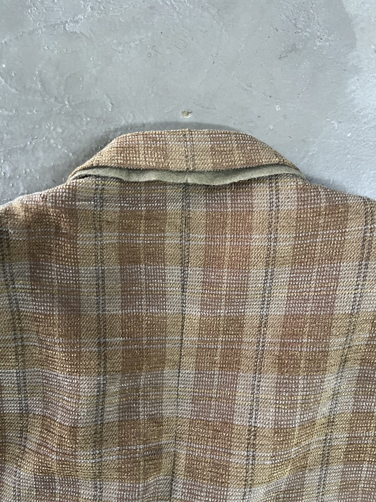 Balenciaga Vintage Balenciaga Houndstooth Linen Wool Blend Blazer Size 42L - 17 Thumbnail