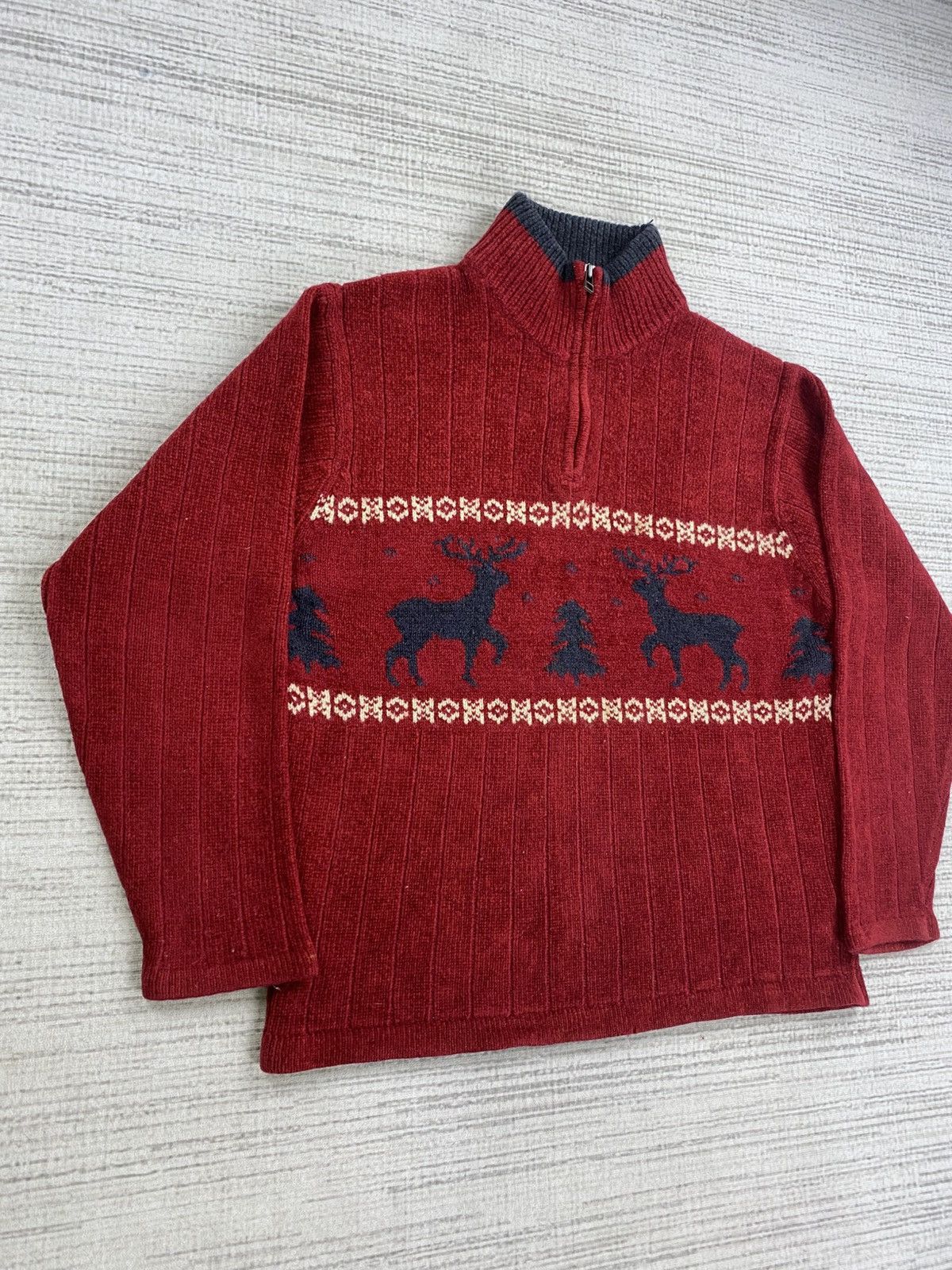 Chaps Ralph Lauren × Vintage Vintage 90s Chaps Ralph Lauren Half Zipper Knitwear Size US M / EU 48-50 / 2 - 3 Thumbnail